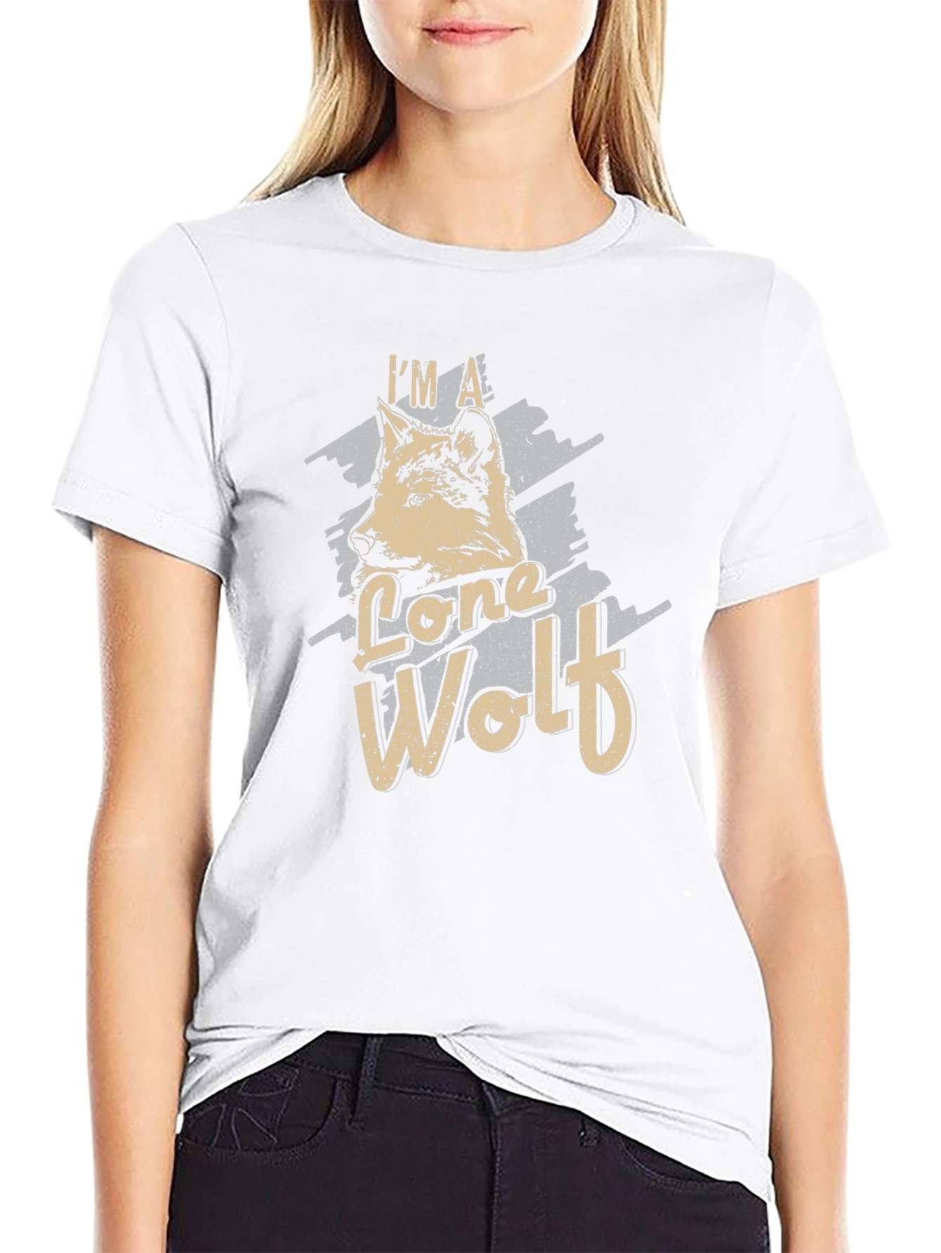 Lone Wolf Graphic Tee - Black Cotton T-Shirt