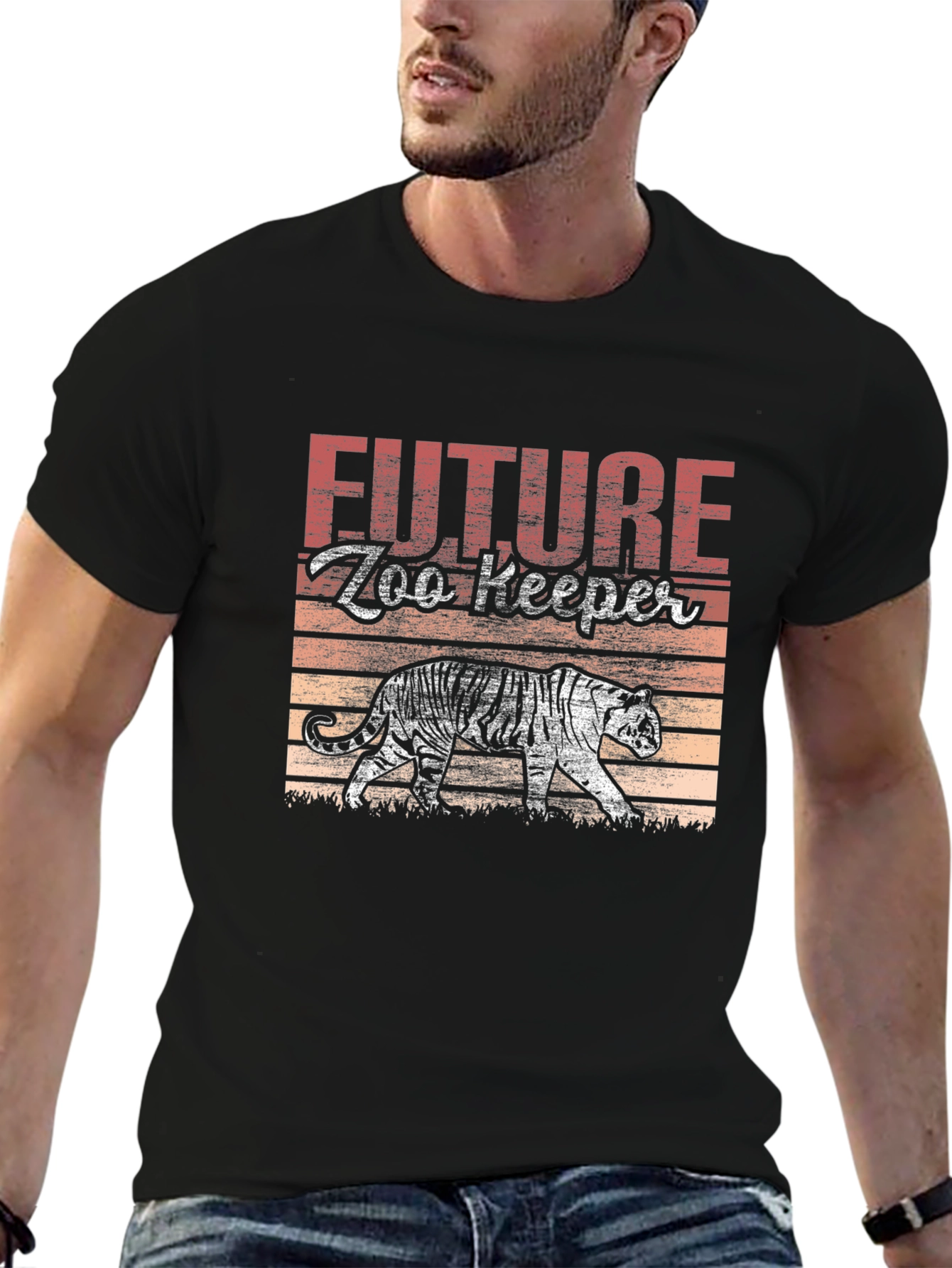 Future Zookeeper Tiger Graphic Tee - Black
