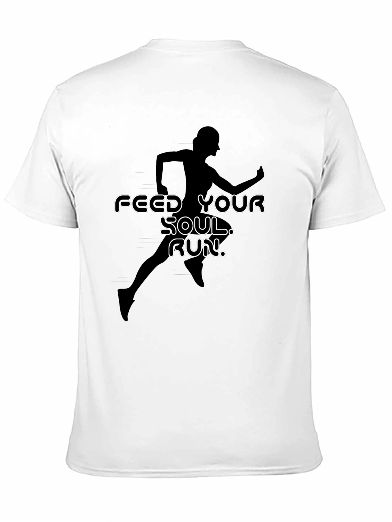 Feed Your Soul Run Graphic T-Shirt - Black
