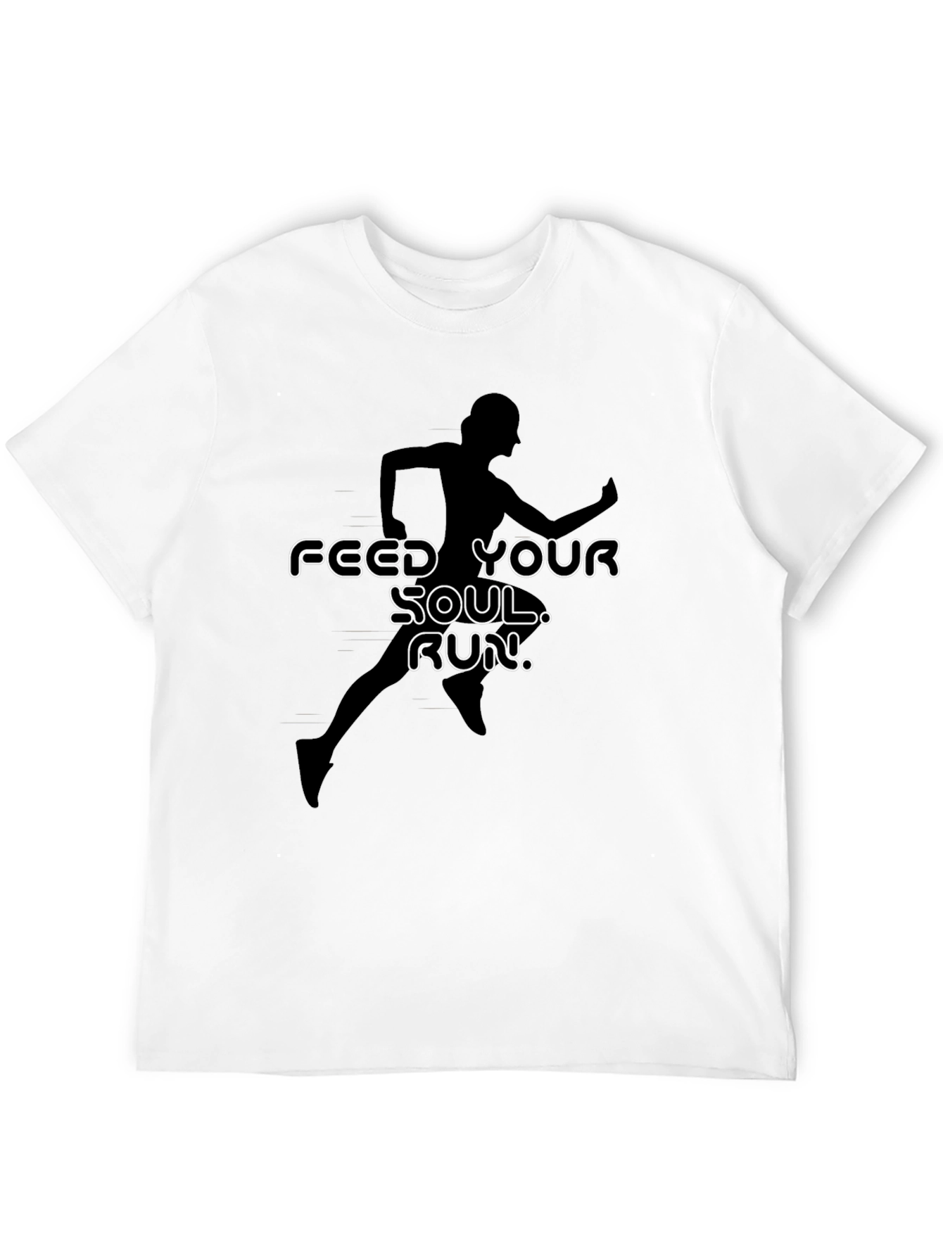 Feed Your Soul Run Graphic T-Shirt - Black