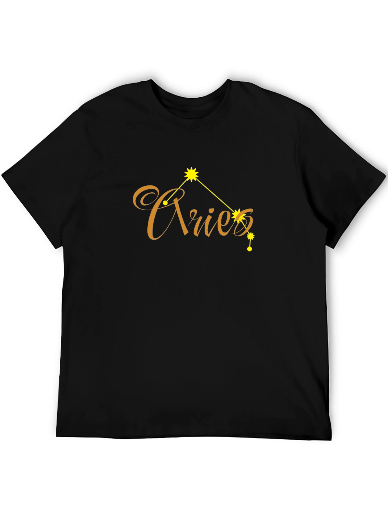 Aries Zodiac Sign Black T-Shirt