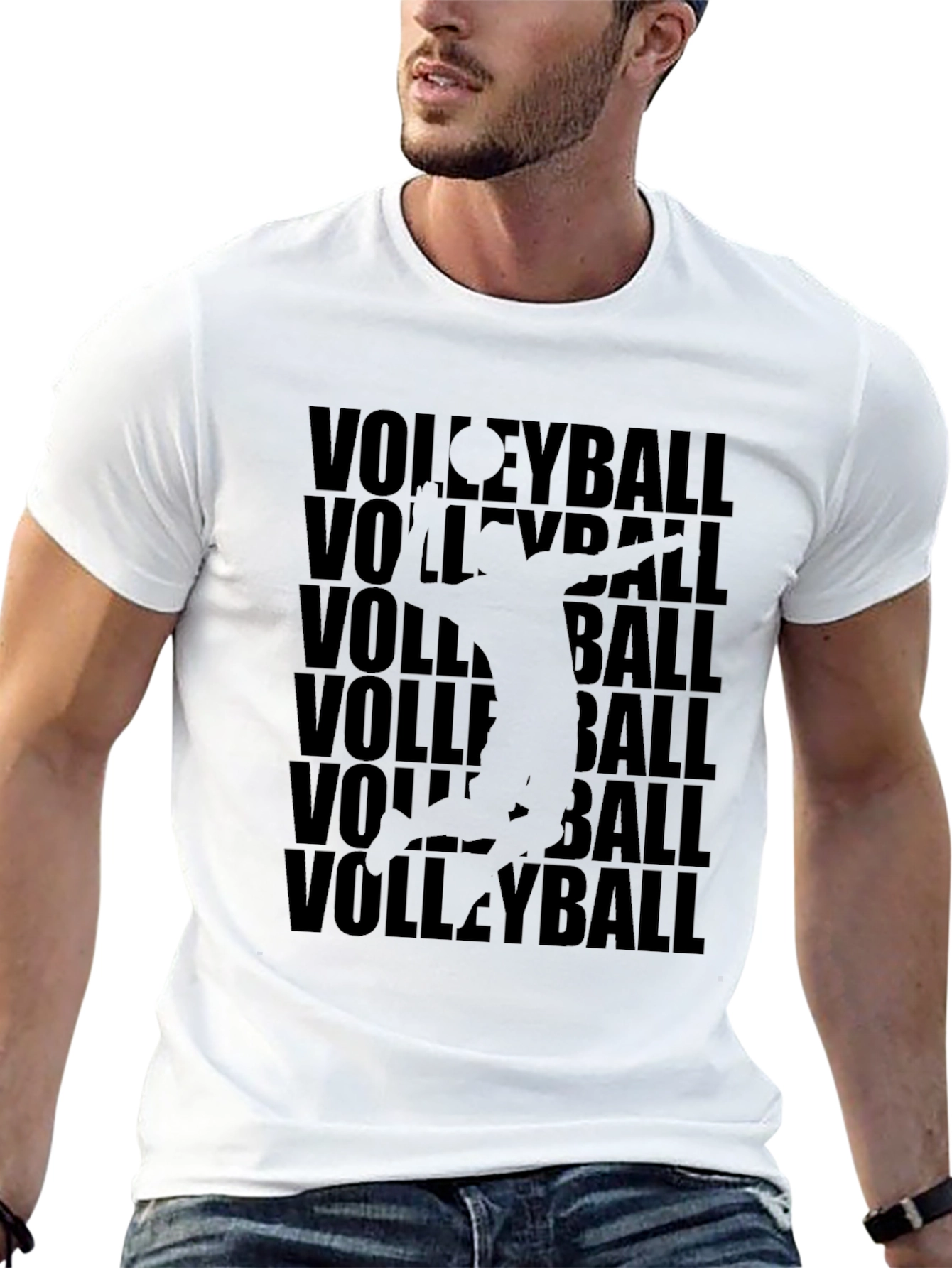 Volleyball T-Shirt - Black - Stylish Design