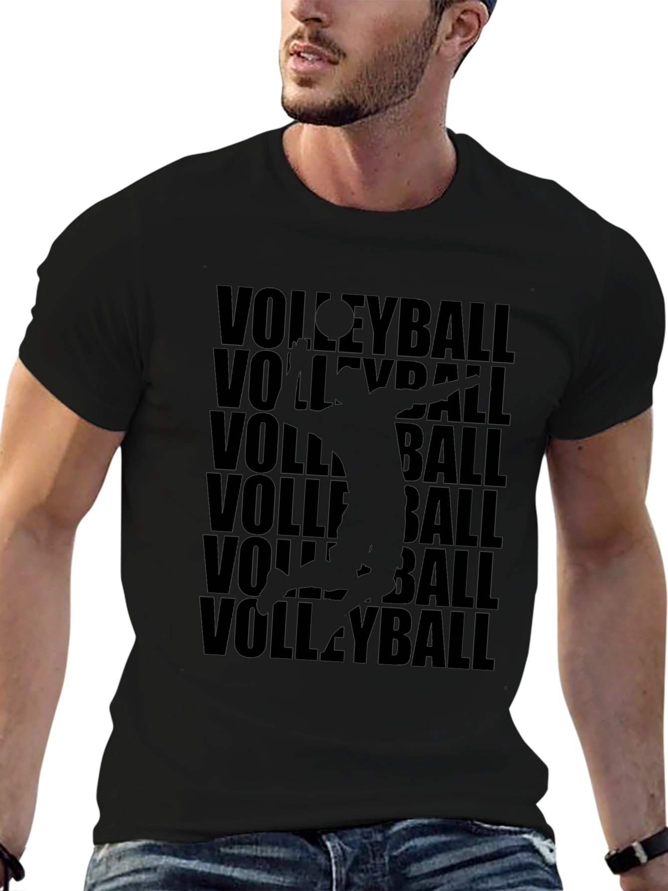 Volleyball T-Shirt - Black - Stylish Design