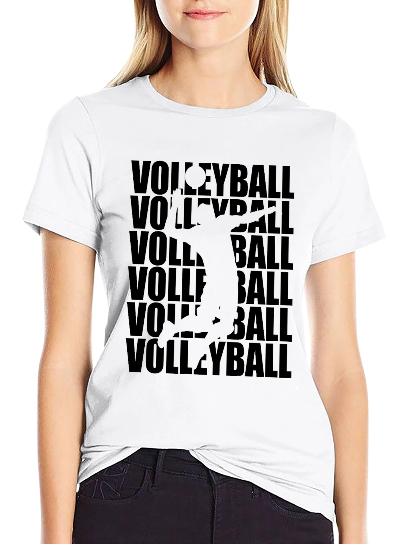 Volleyball T-Shirt - Black - Stylish Design