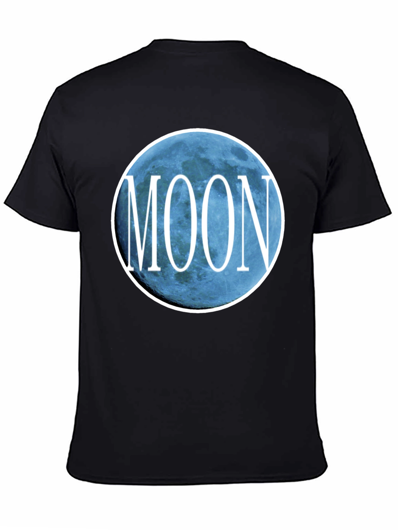 Moon Graphic T-Shirt - Black Cotton Tee