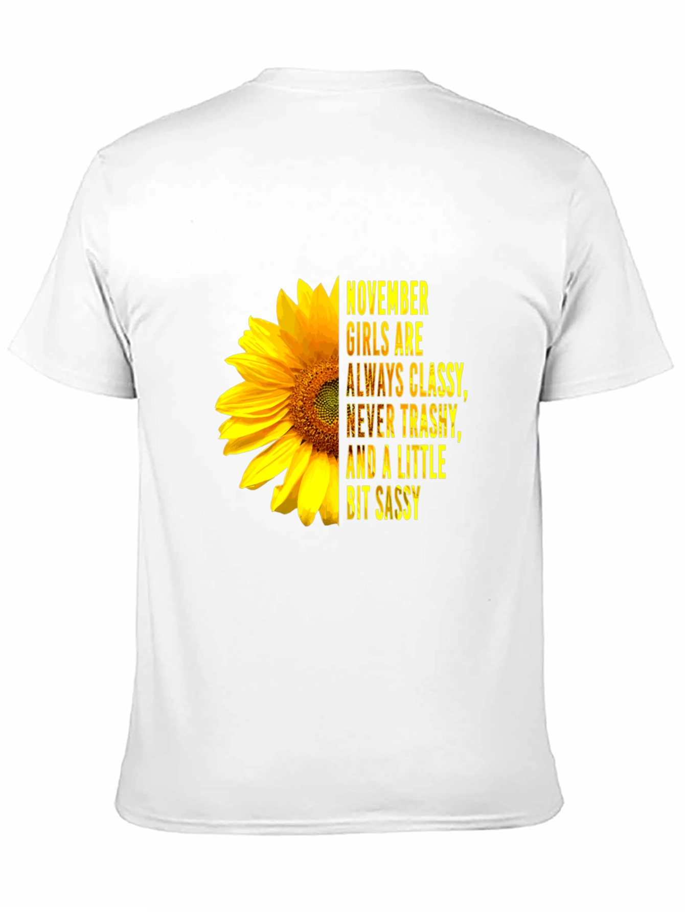 November Girl Classy Sassy Sunflower Graphic Tee