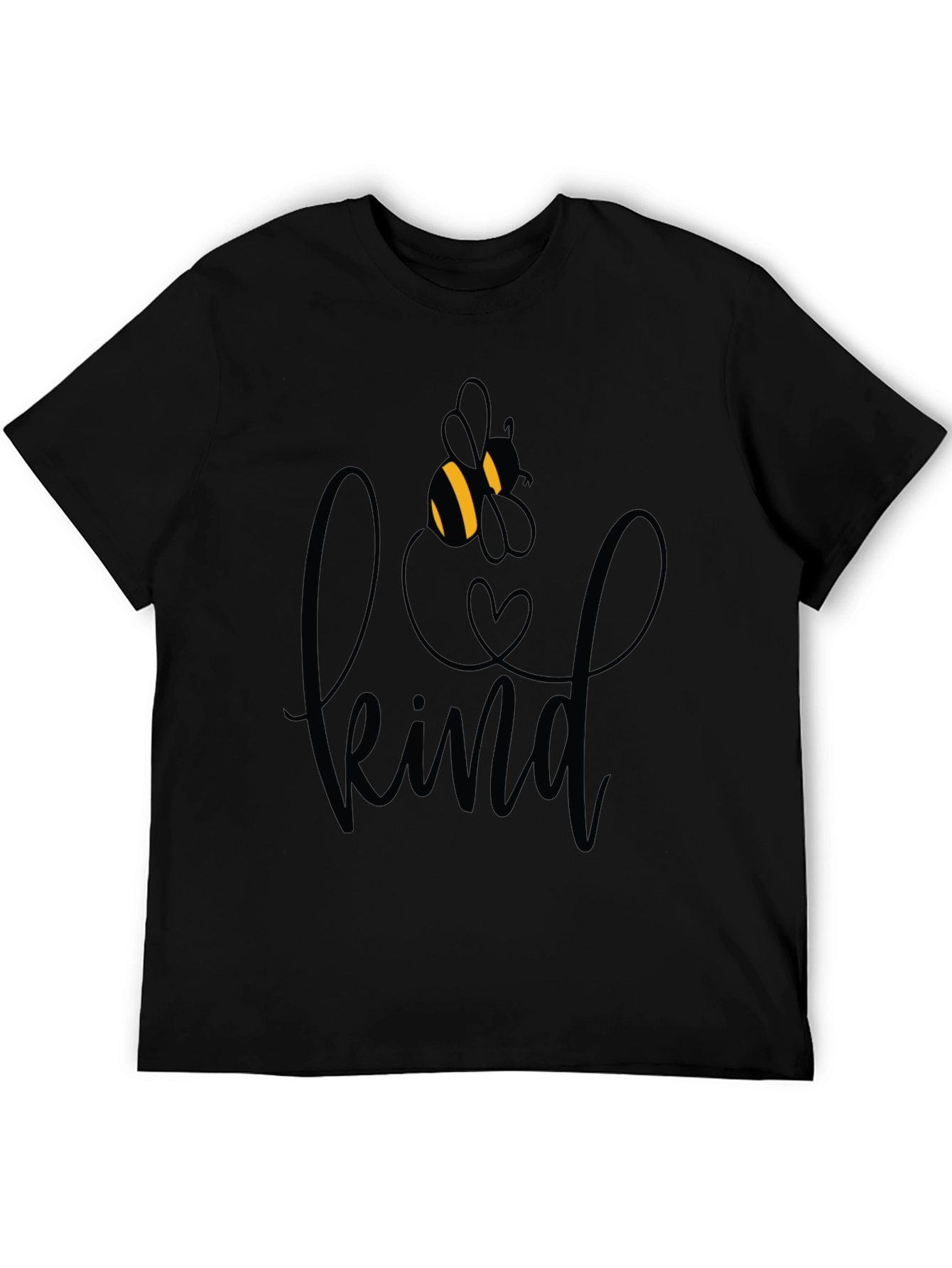 Be Kind Graphic Tee - Black Crew Neck