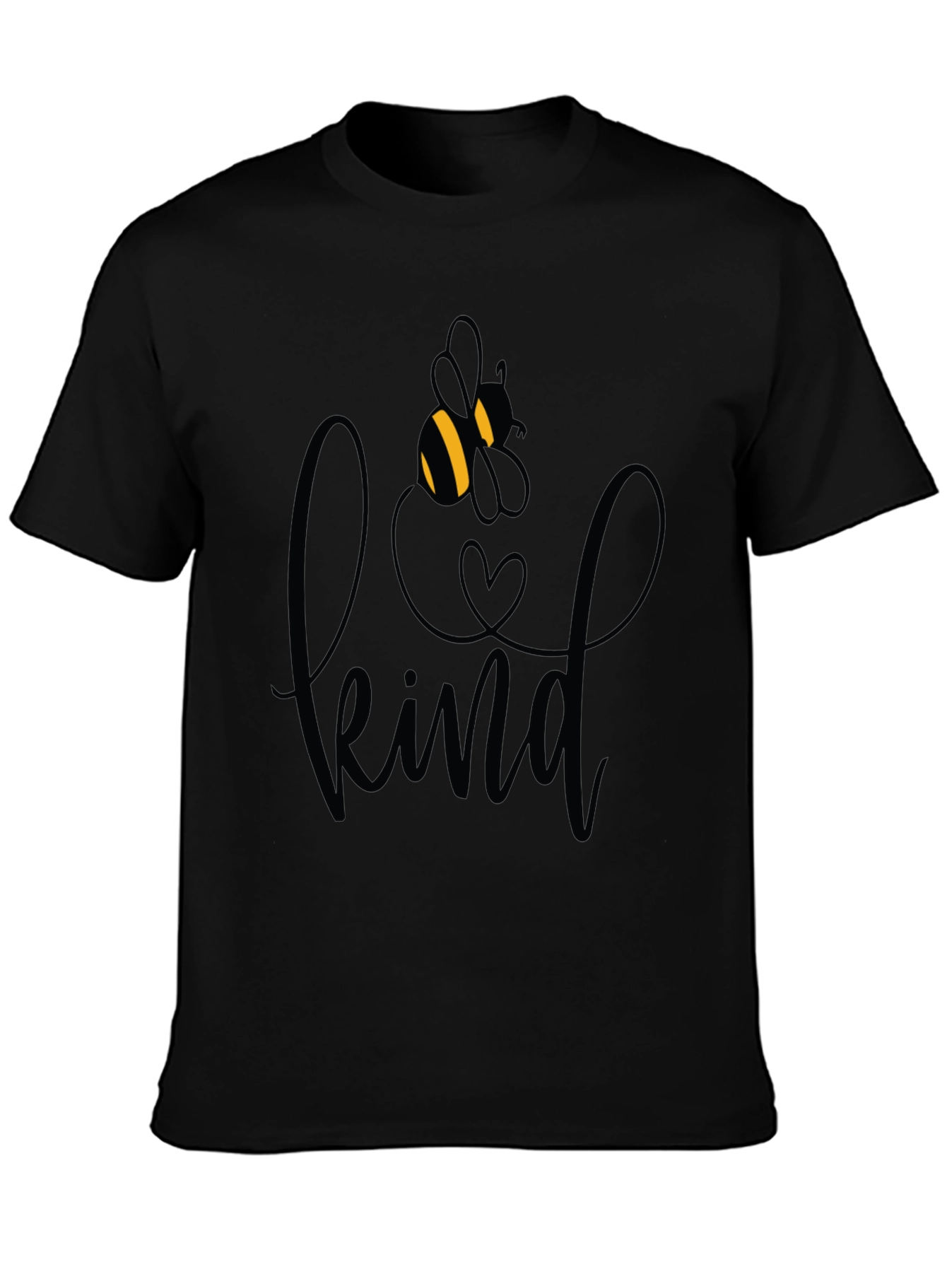 Be Kind Graphic Tee - Black Crew Neck