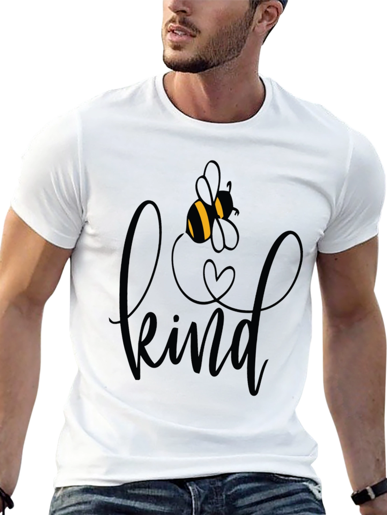 Be Kind Graphic Tee - Black Crew Neck