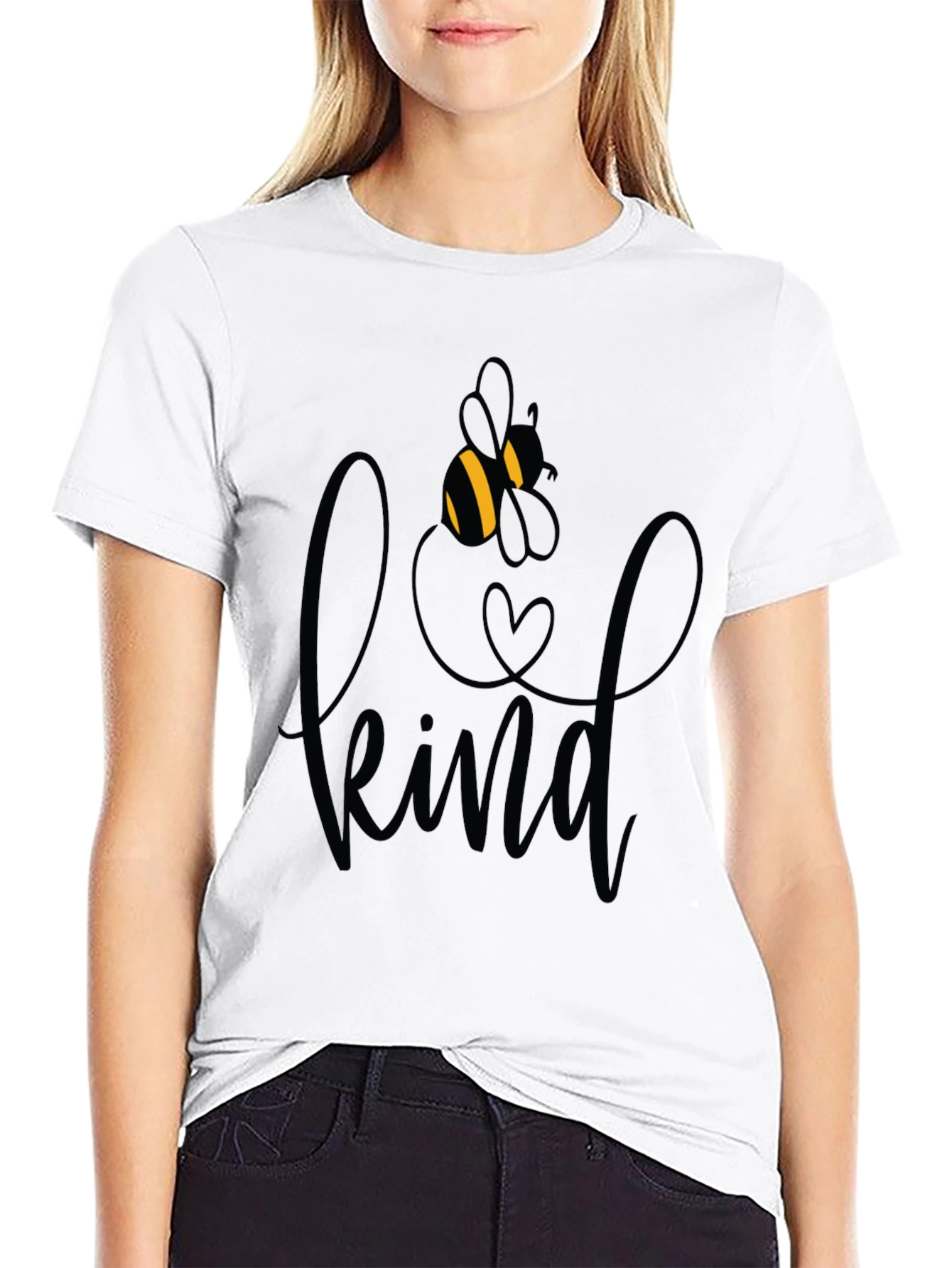 Be Kind Graphic Tee - Black Crew Neck