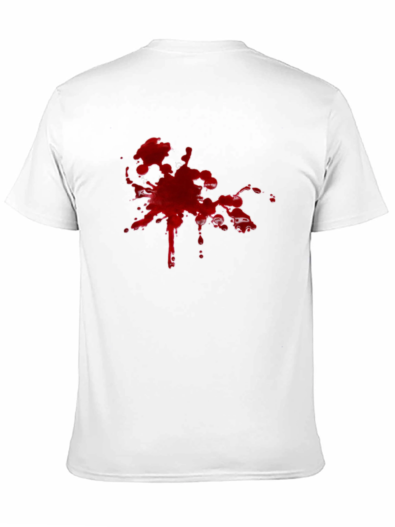 Red Splatter Graphic Tee - Bold Black Cotton Shirt
