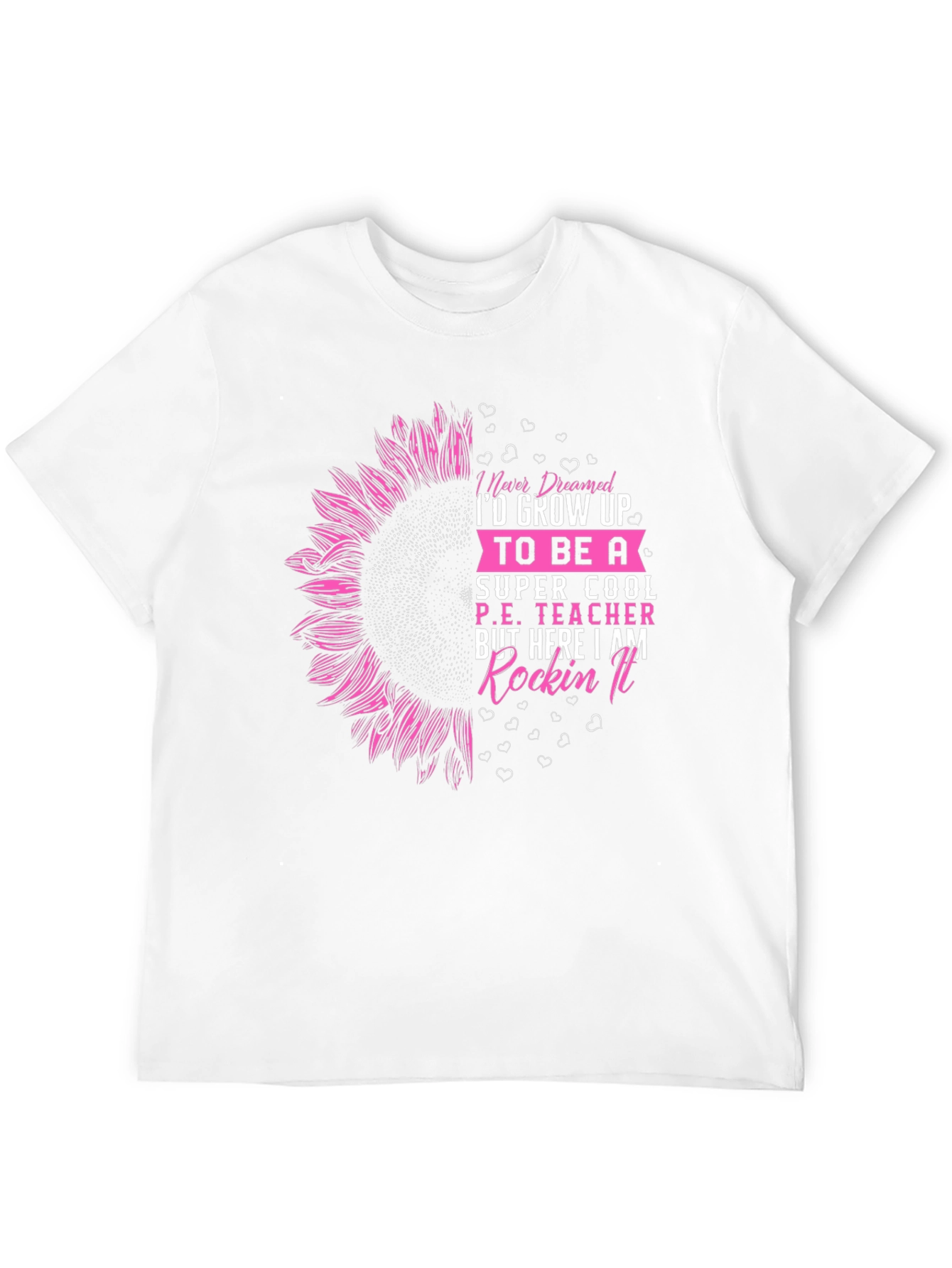 Cool P.E. Teacher Sunflower Graphic Tee