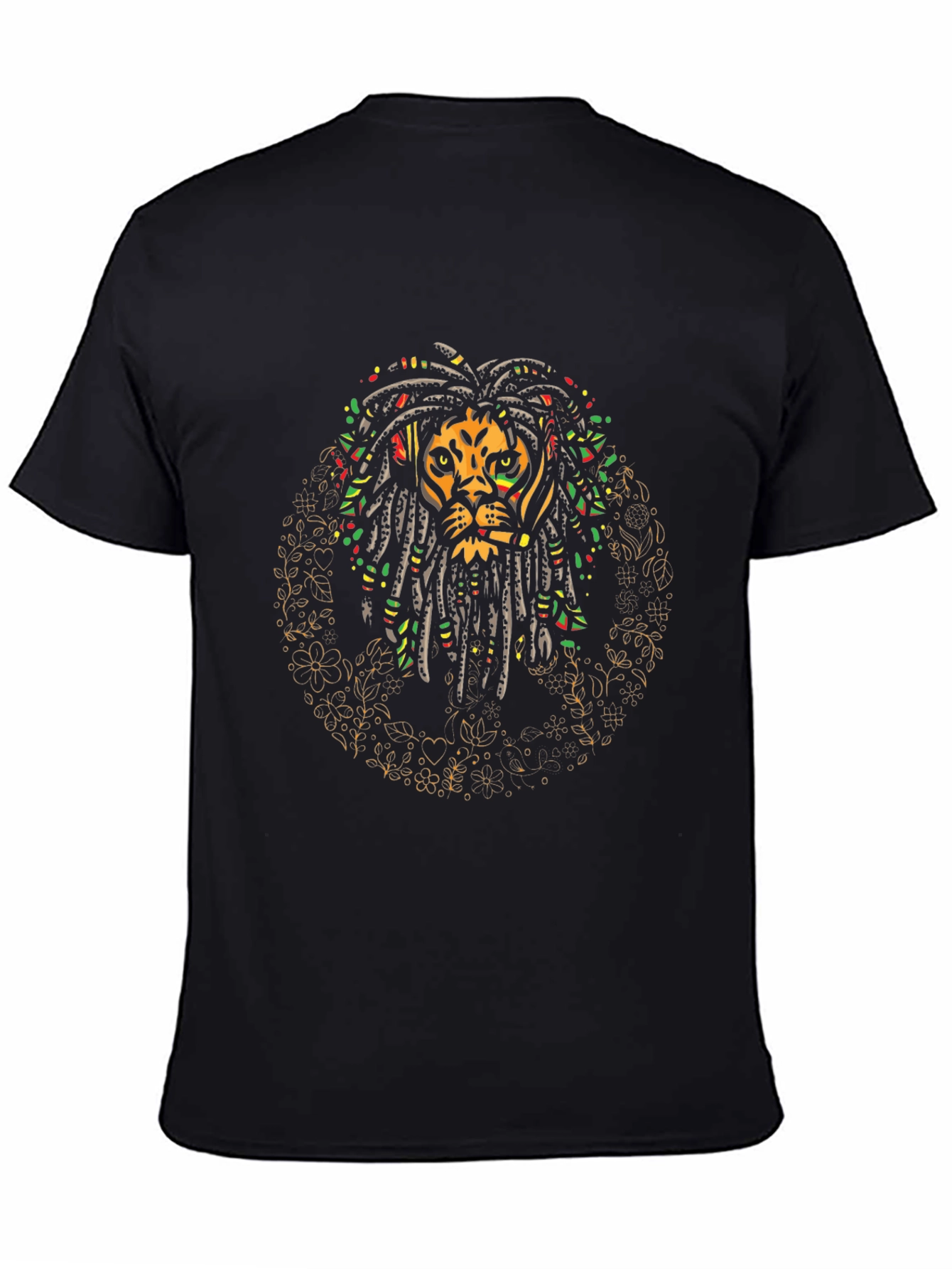 Rasta Lion Graphic Tee - Reggae Vibe T-Shirt