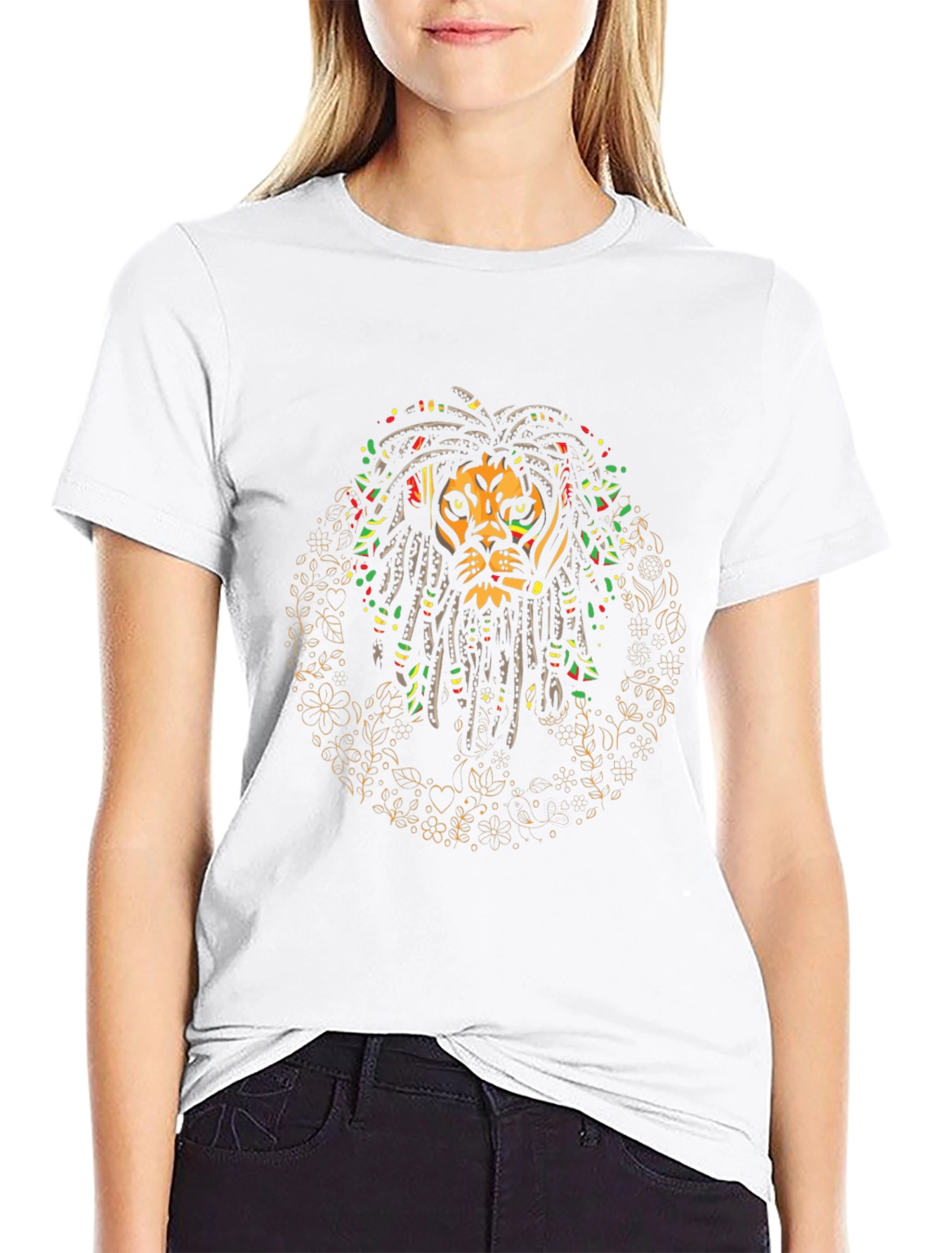 Rasta Lion Graphic Tee - Reggae Vibe T-Shirt