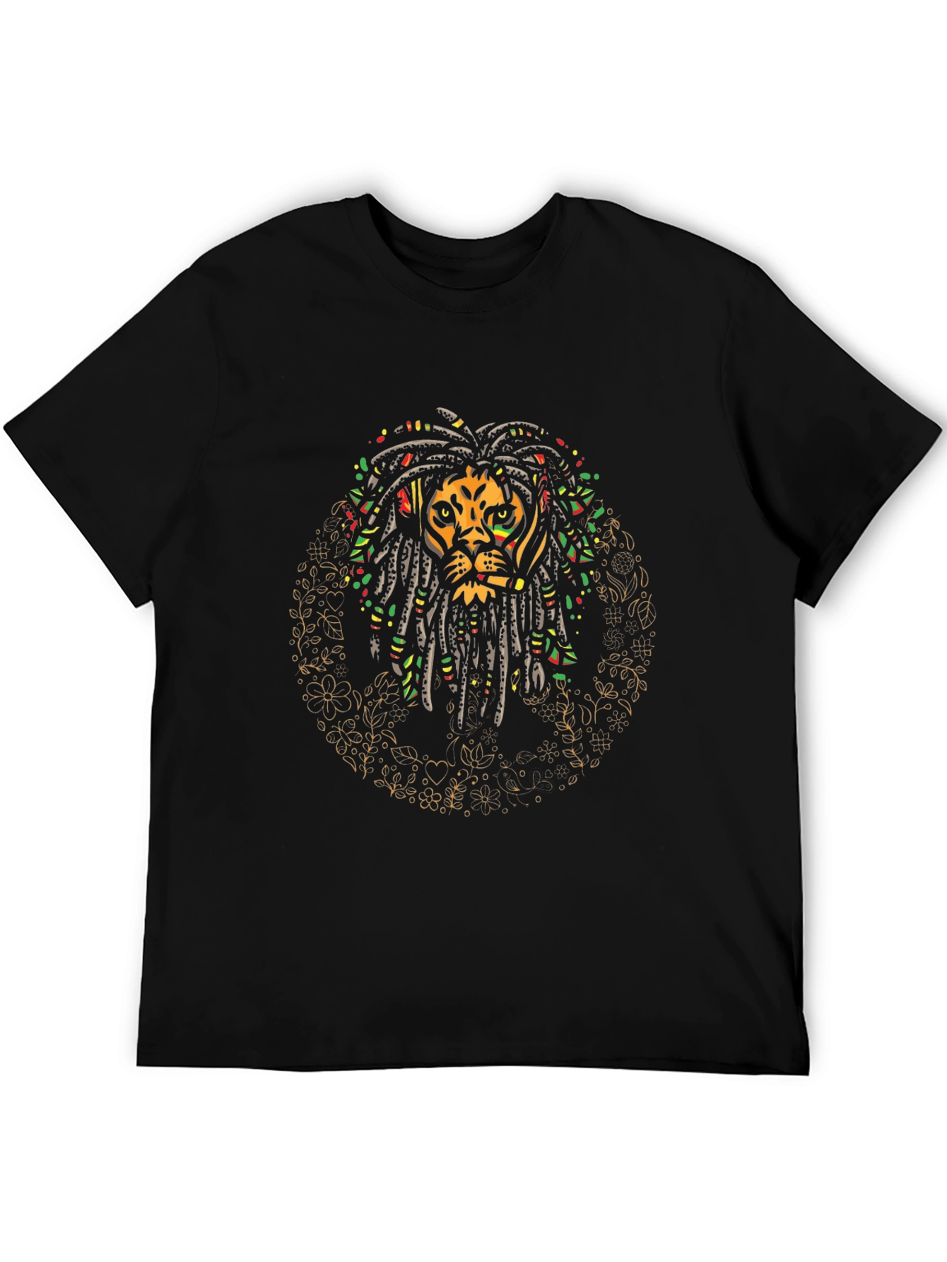 Rasta Lion Graphic Tee - Reggae Vibe T-Shirt