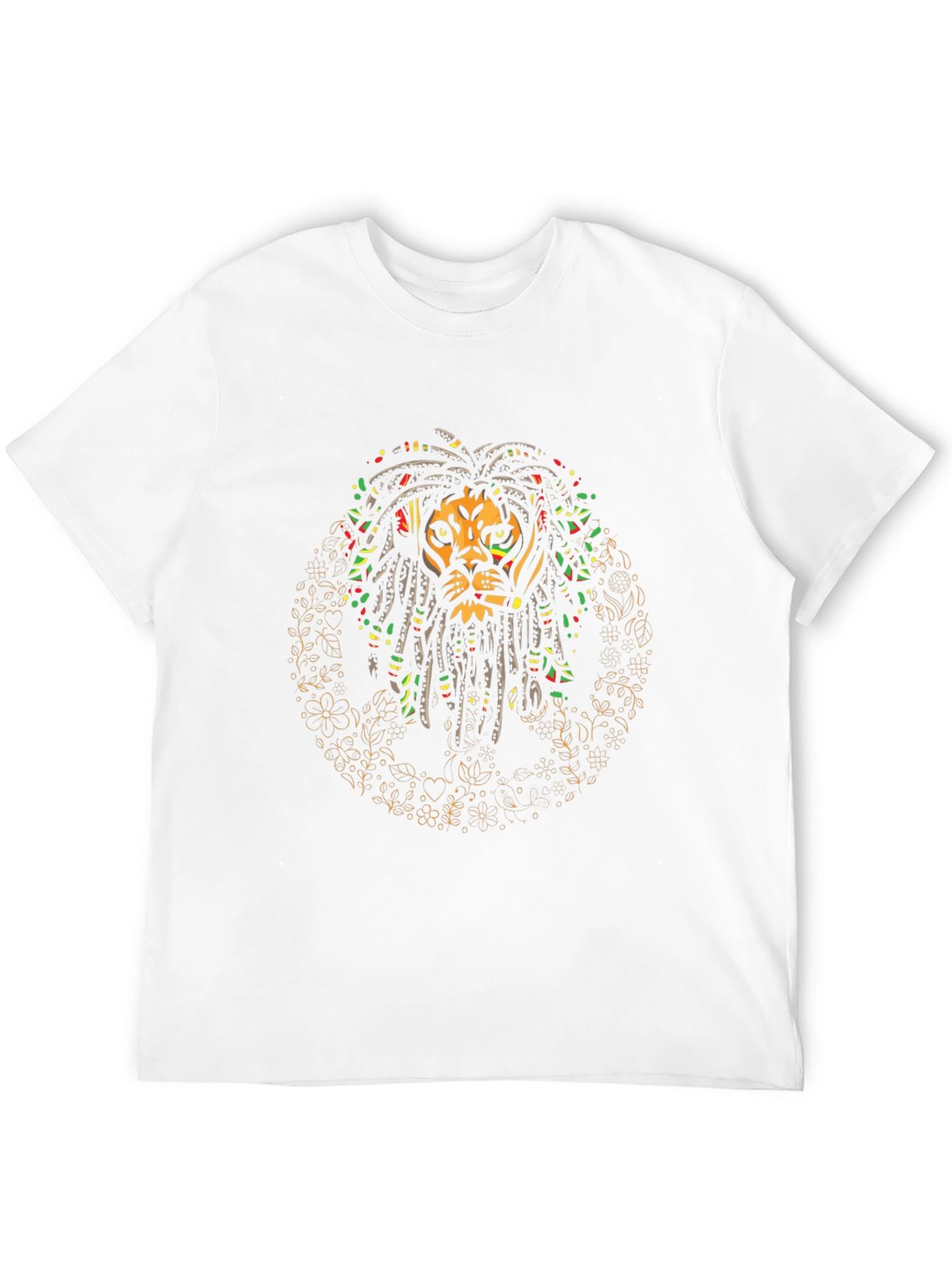 Rasta Lion Graphic Tee - Reggae Vibe T-Shirt