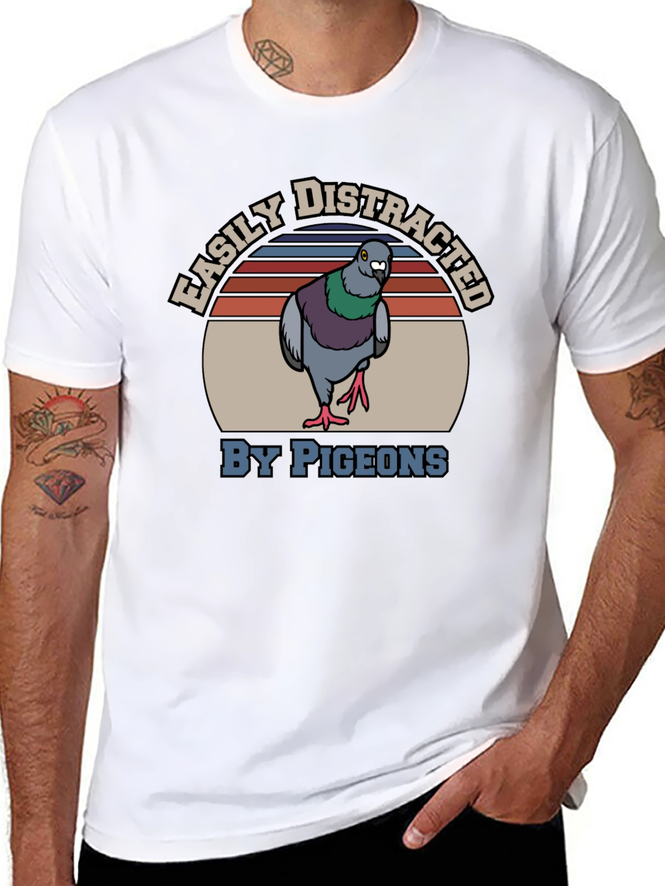 Easily Distracted By Pigeons T-Shirt