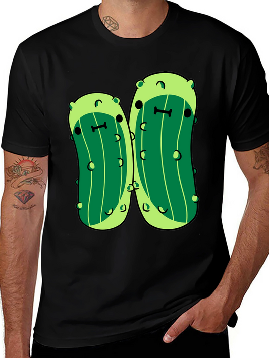 Kawaii Pickle Graphic Tee - Unisex Black T-Shirt
