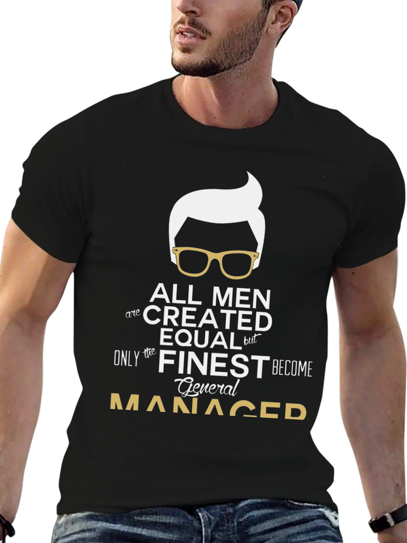 Finest General Manager T-Shirt - Black Cotton Tee