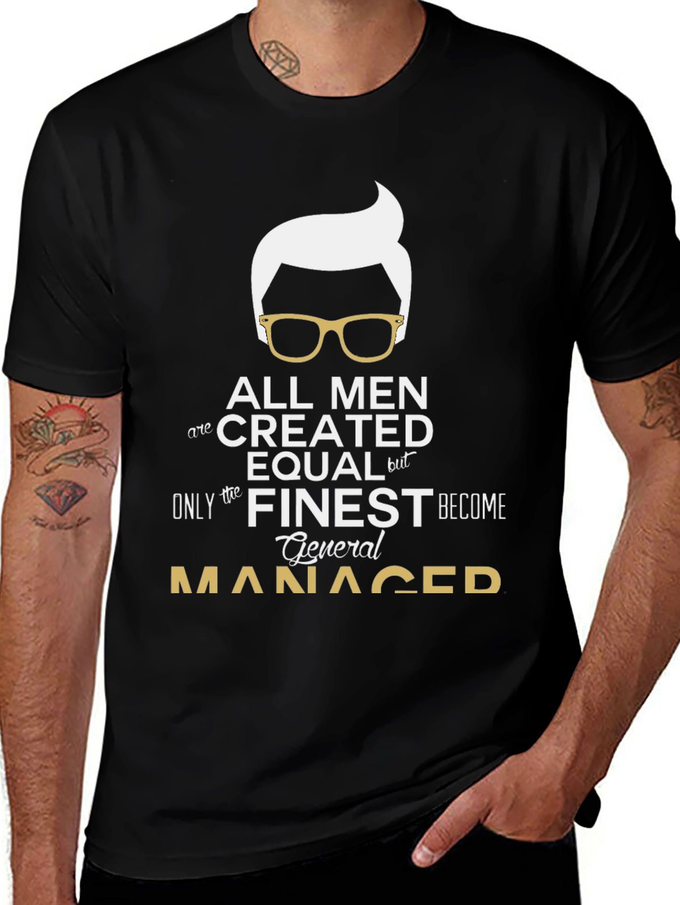 Finest General Manager T-Shirt - Black Cotton Tee