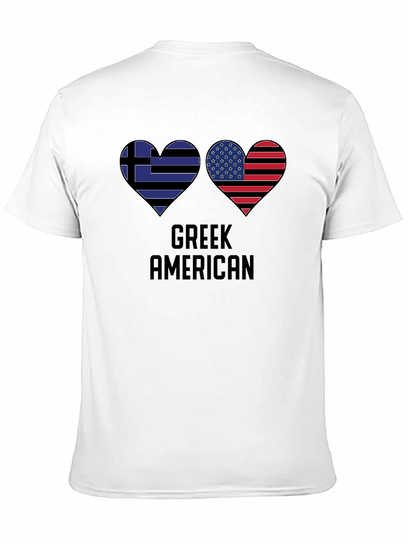 Greek American Flag Heart T-Shirt