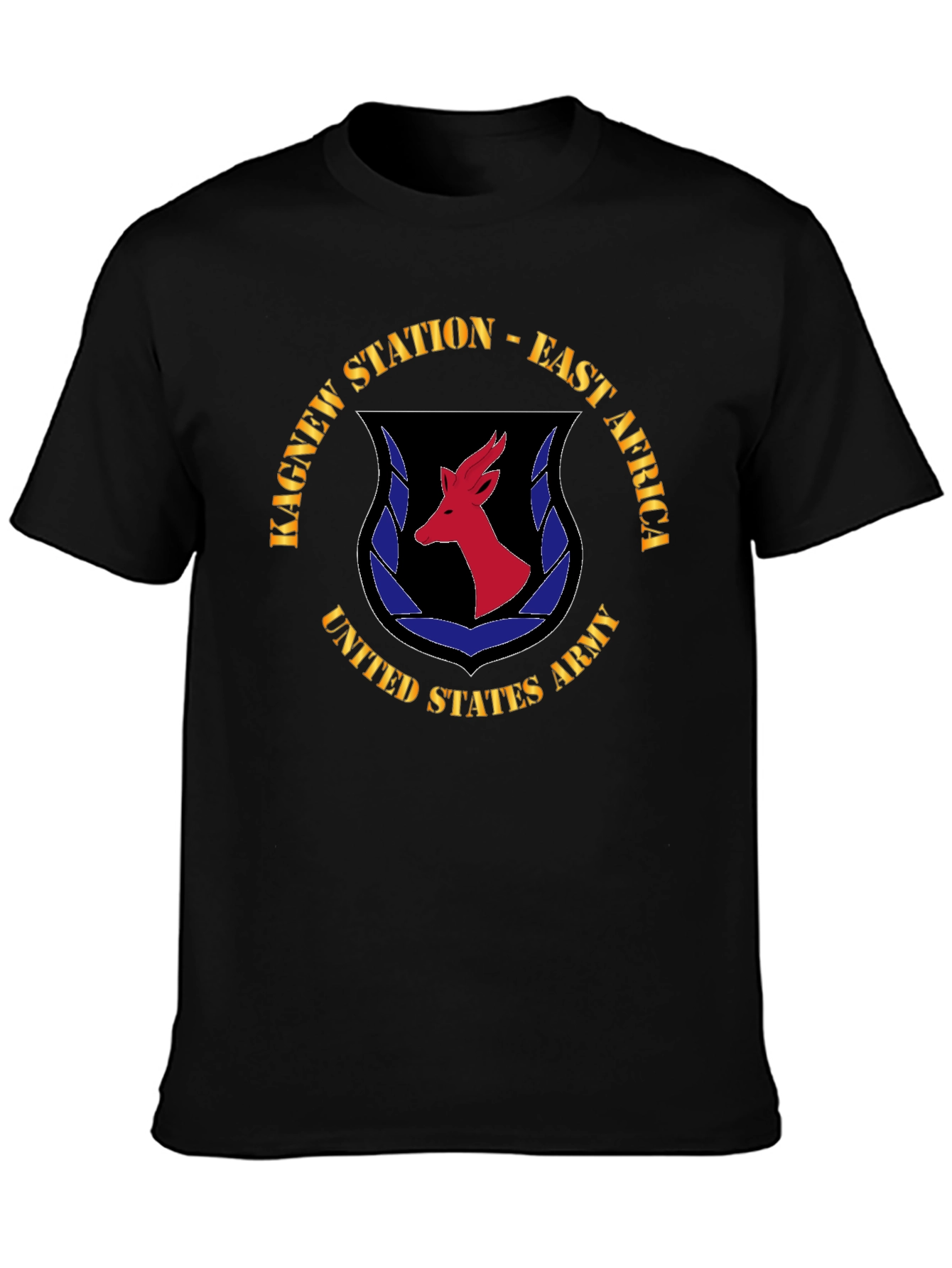 Kagnew Station East Africa United States Army Black T-Shirt