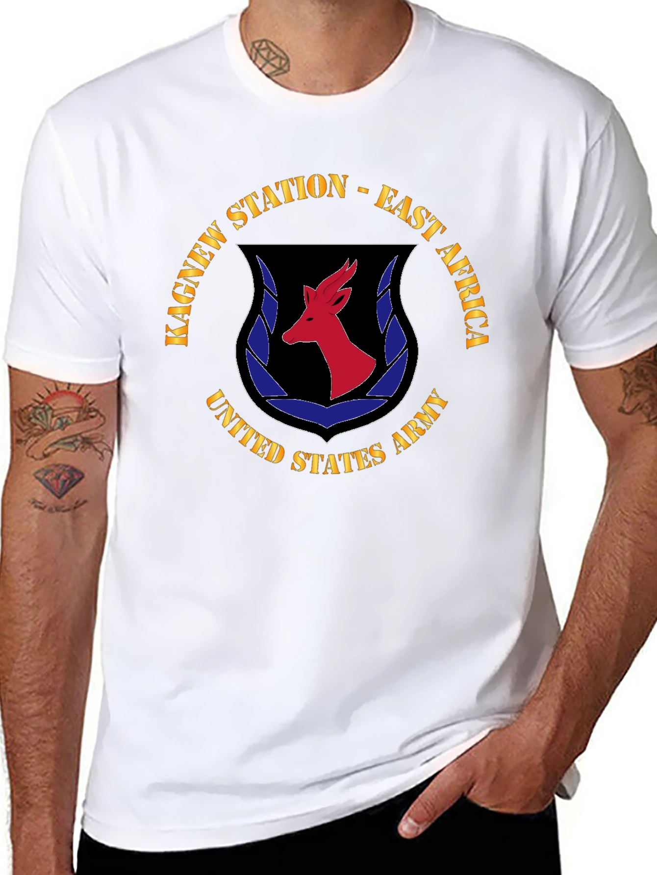 Kagnew Station East Africa United States Army Black T-Shirt