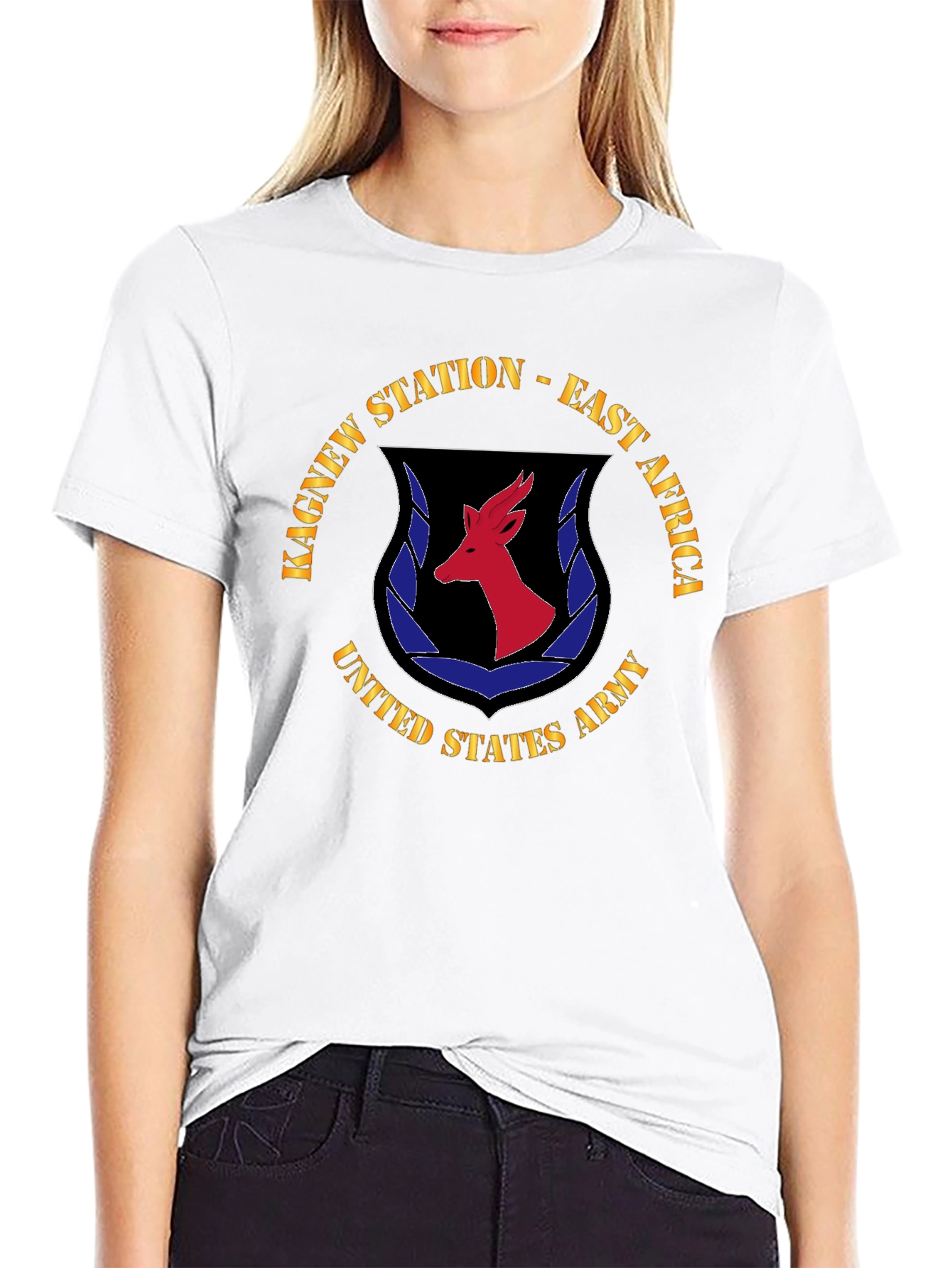 Kagnew Station East Africa United States Army Black T-Shirt