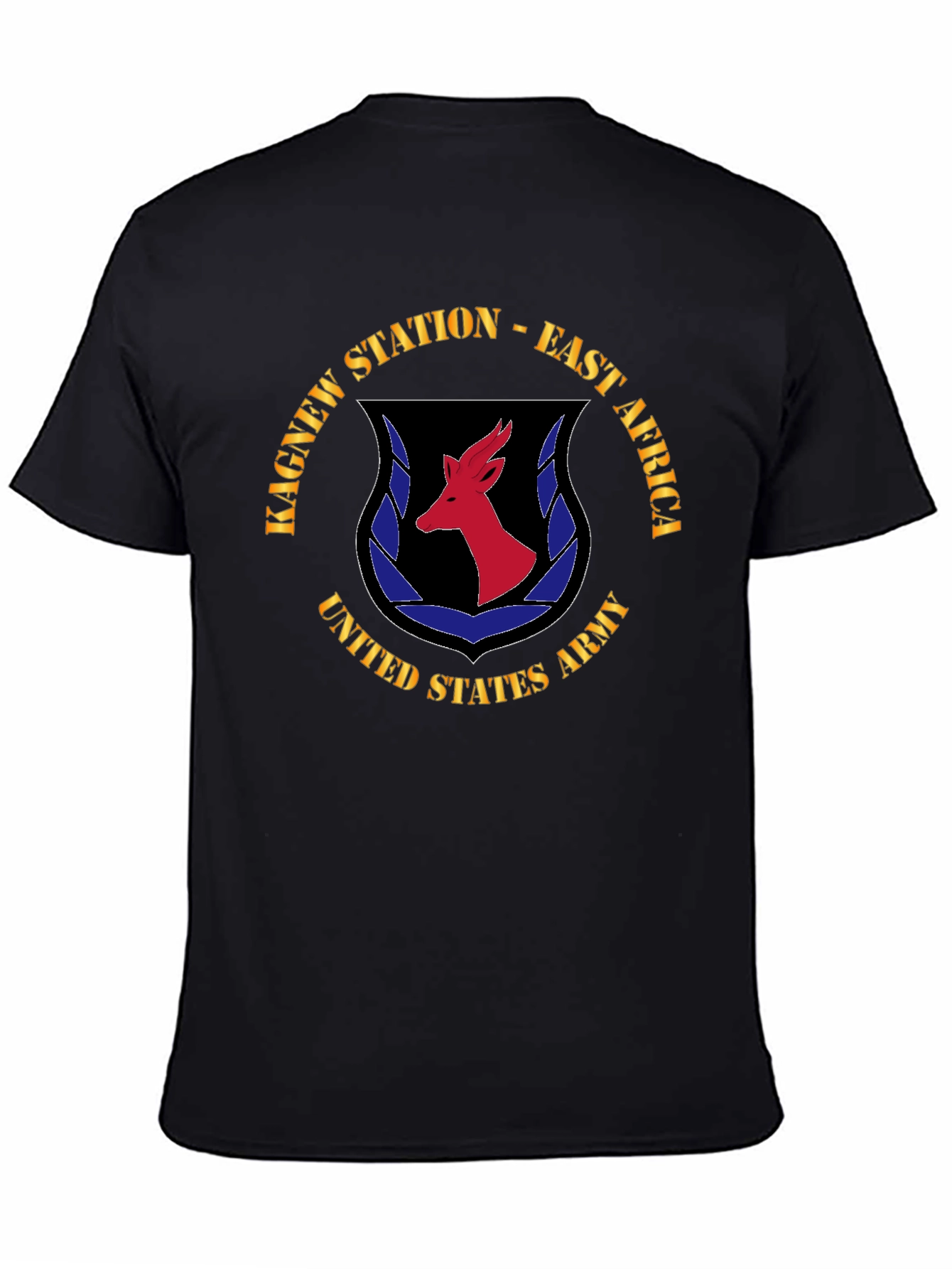 Kagnew Station East Africa United States Army Black T-Shirt