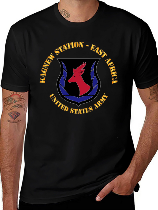 Kagnew Station East Africa United States Army Black T-Shirt