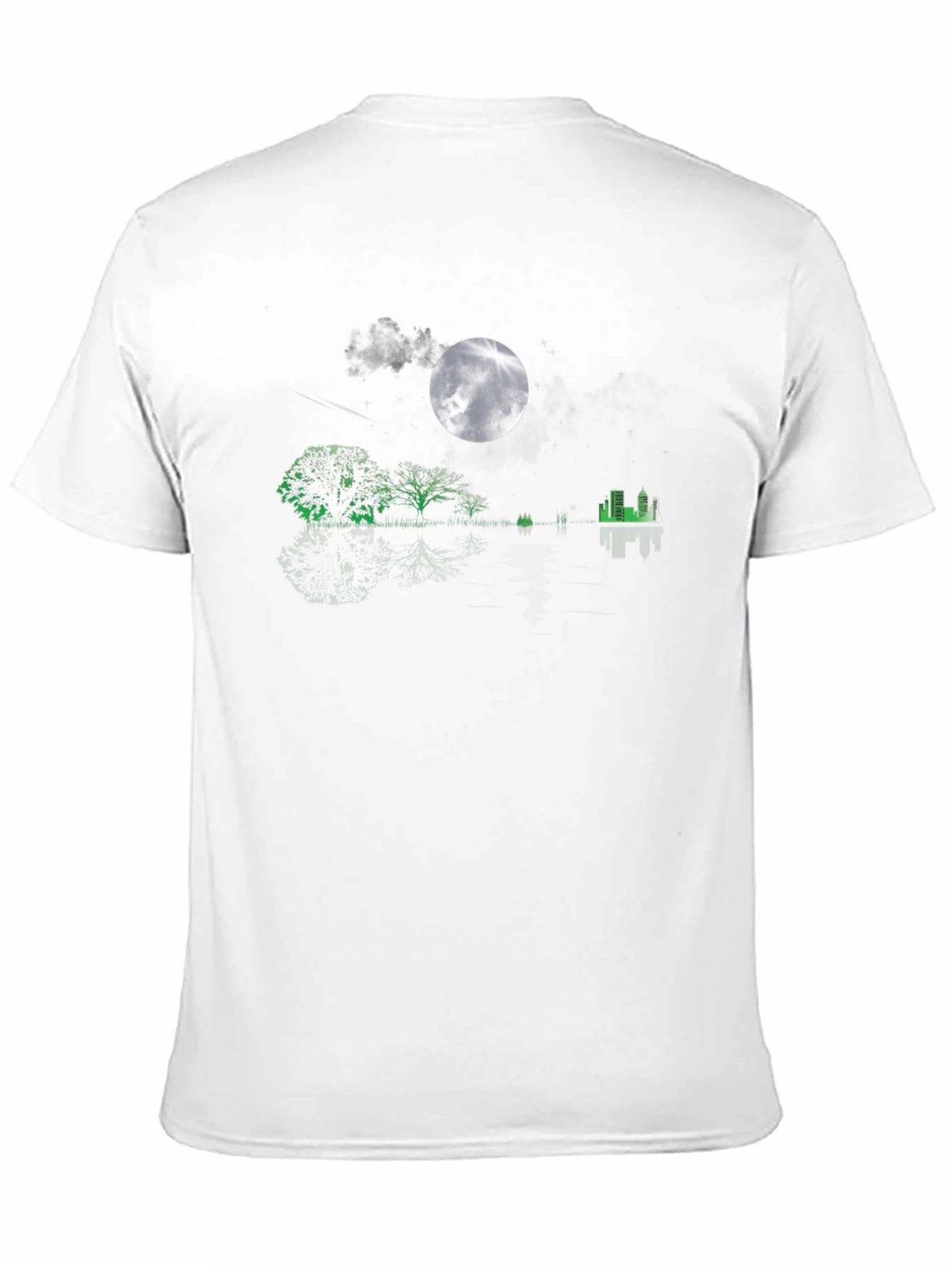 Nightscape Graphic Tee - Moonlit Cityscape