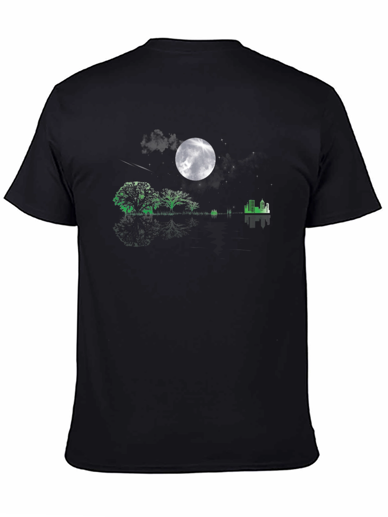 Nightscape Graphic Tee - Moonlit Cityscape