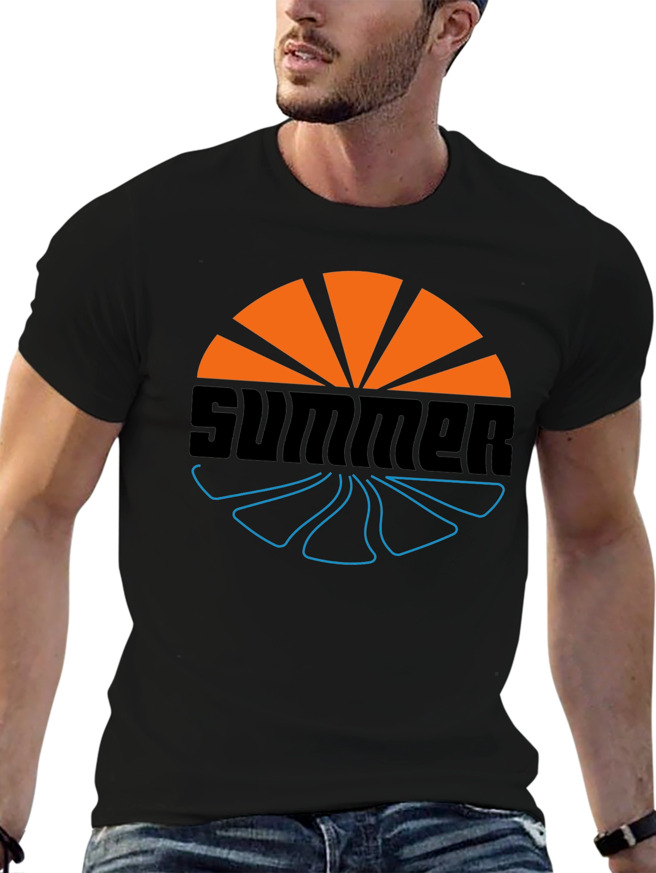 Summer Vibes Graphic Tee - Stylish Black T-Shirt