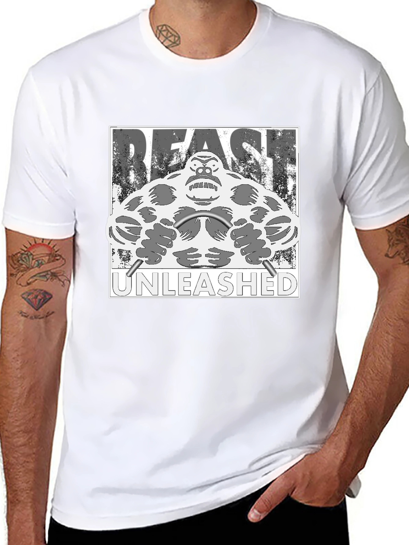Beast Unleashed Graphic T-Shirt - Gorilla Gym Theme