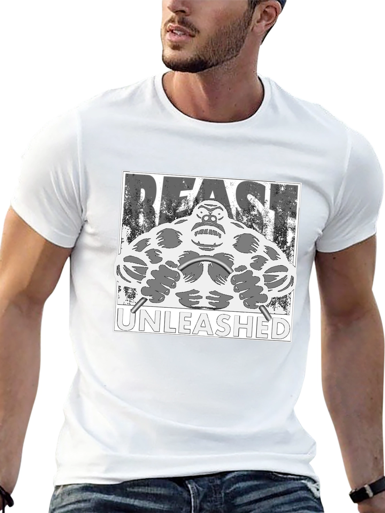 Beast Unleashed Graphic T-Shirt - Gorilla Gym Theme