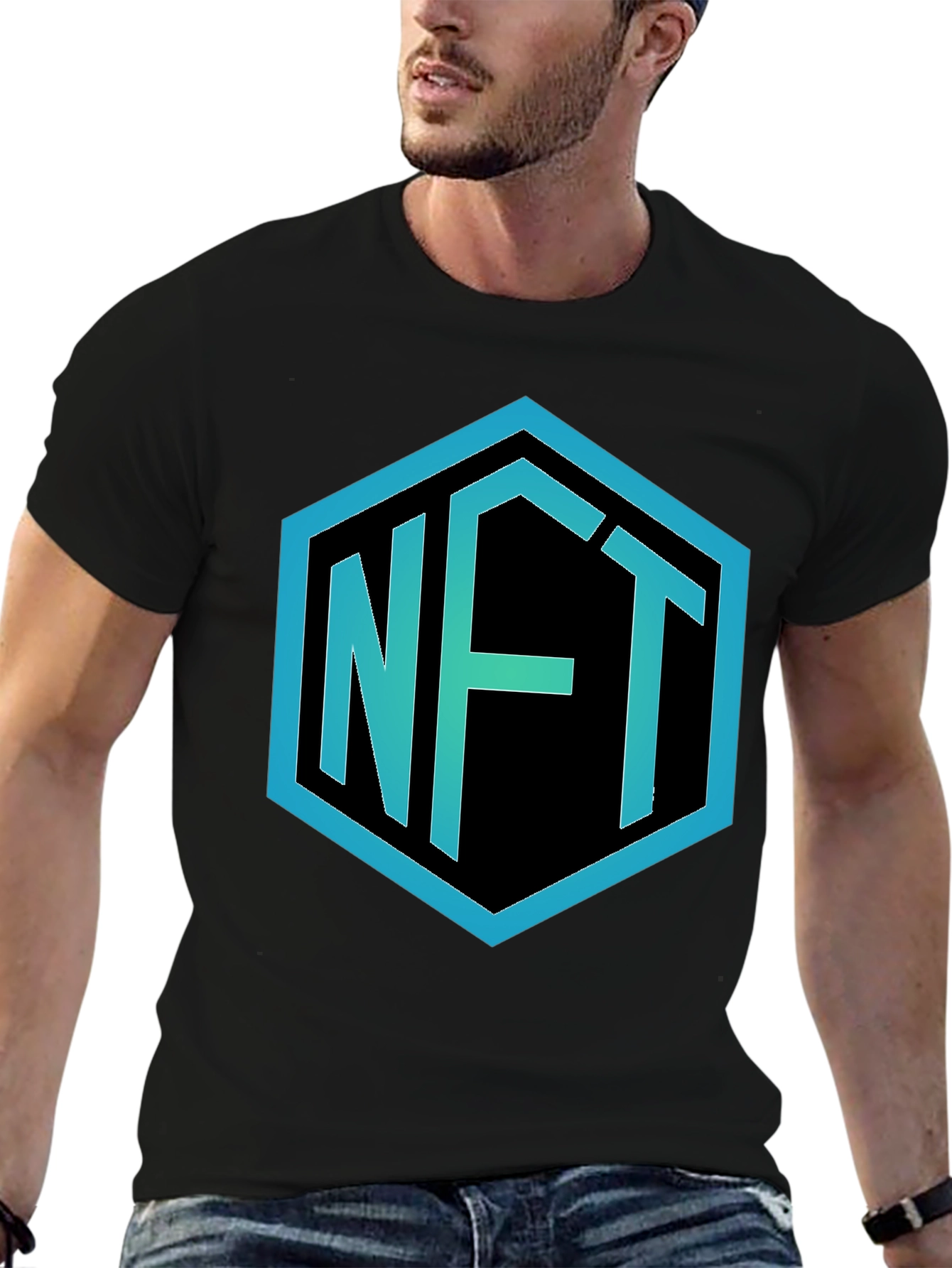 NFT T-Shirt - Crypto Art Hexagon Design