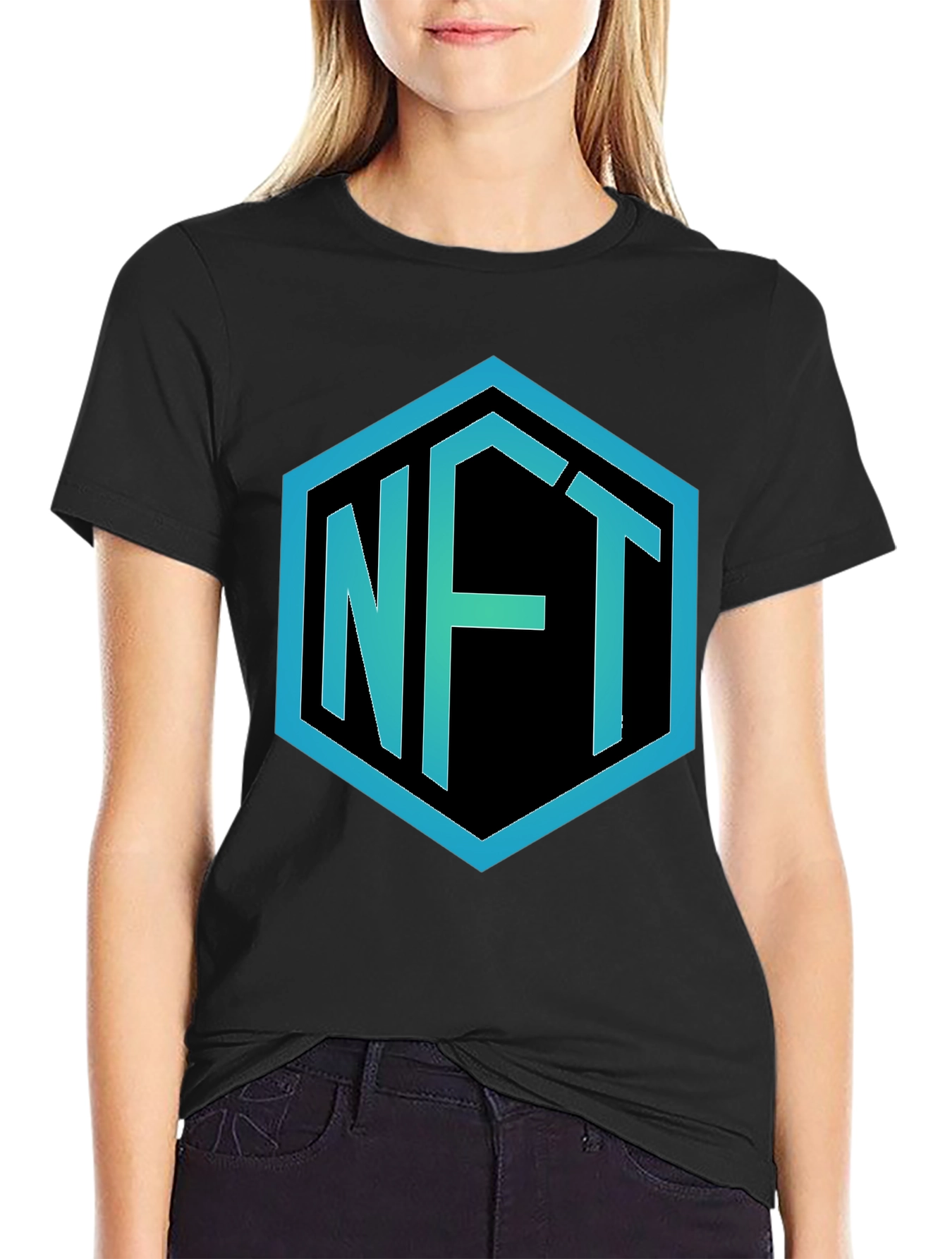 NFT T-Shirt - Crypto Art Hexagon Design