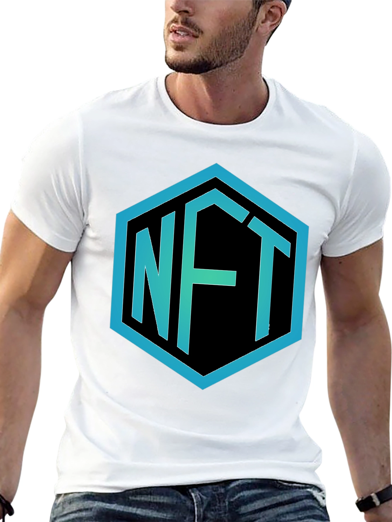 NFT T-Shirt - Crypto Art Hexagon Design