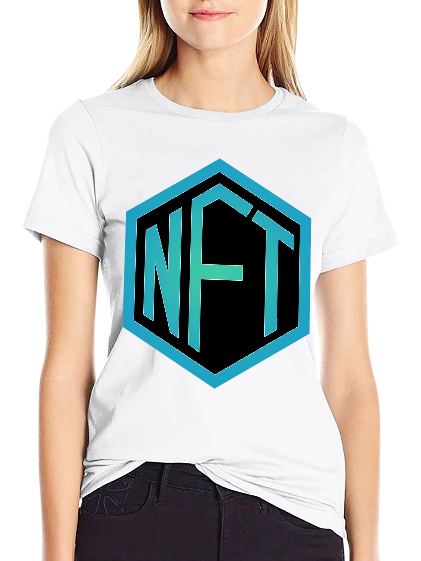 NFT T-Shirt - Crypto Art Hexagon Design