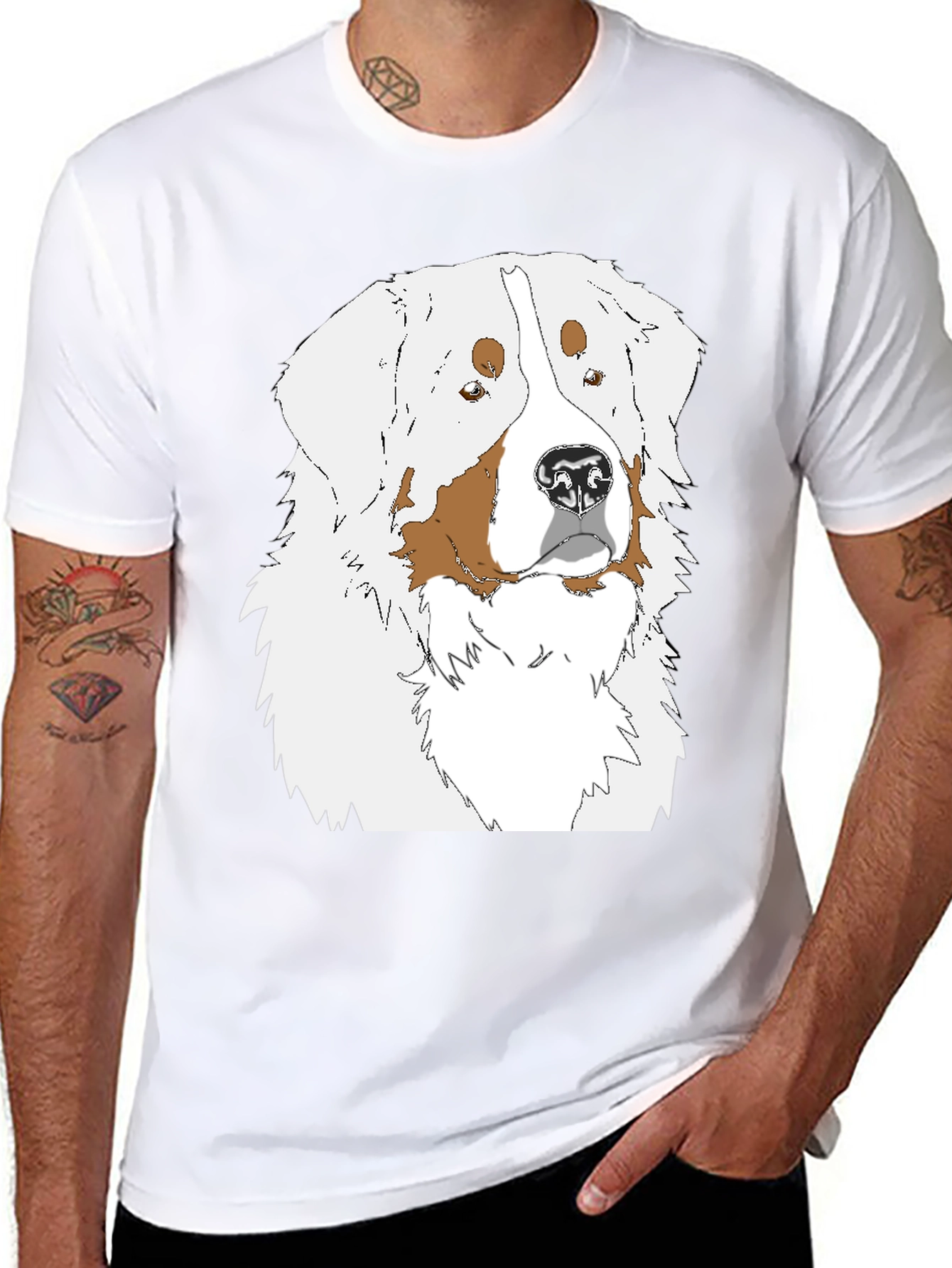 Bernese Mountain Dog T-Shirt - Cute Dog Graphic Tee