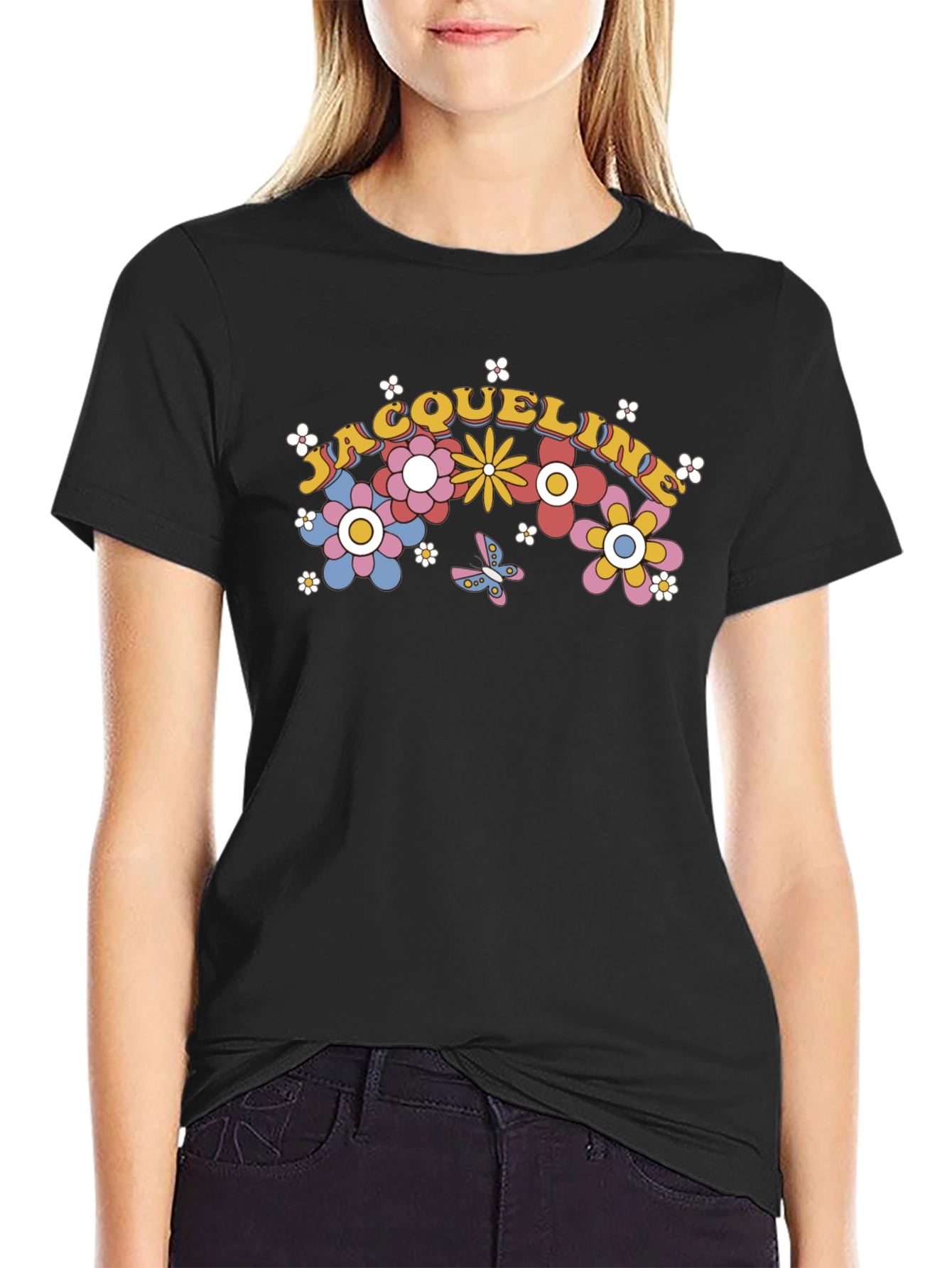 Floral Name T-Shirt - Personalized Gift