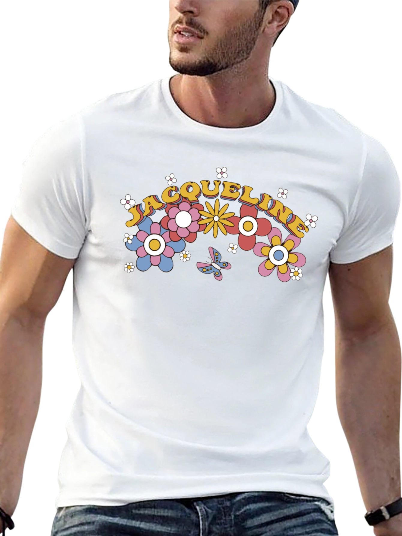 Floral Name T-Shirt - Personalized Gift
