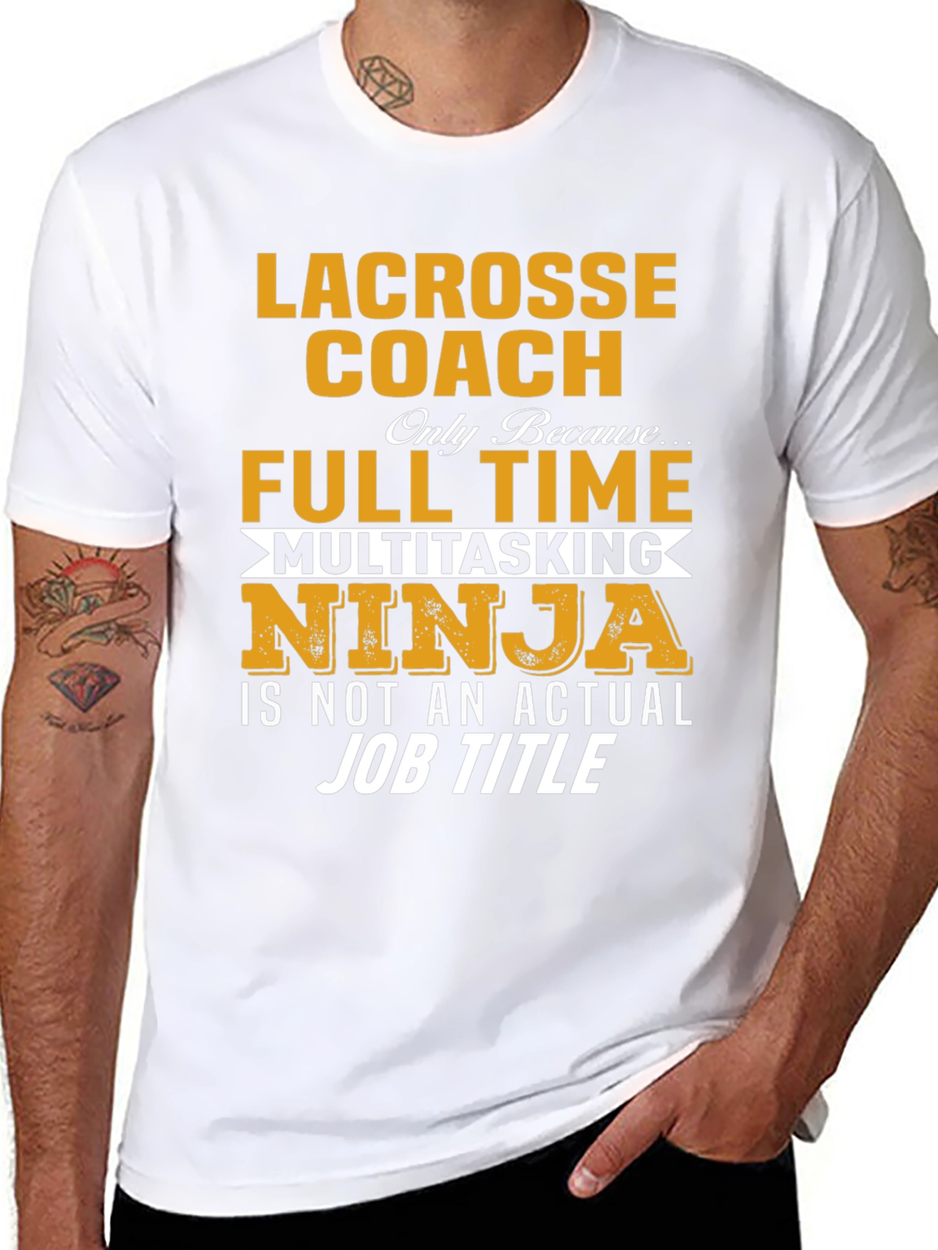 Lacrosse Coach Full Time Ninja T-Shirt