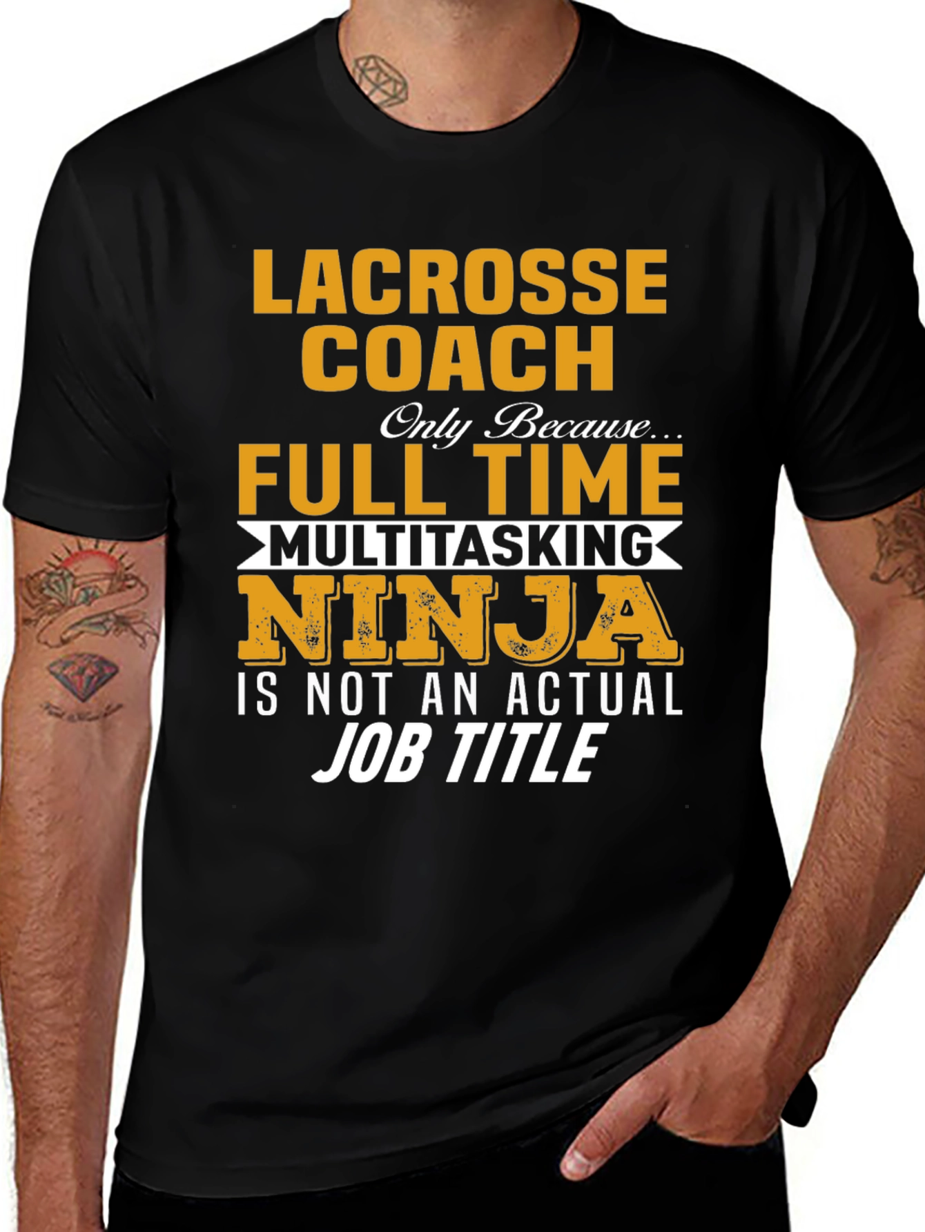 Lacrosse Coach Full Time Ninja T-Shirt