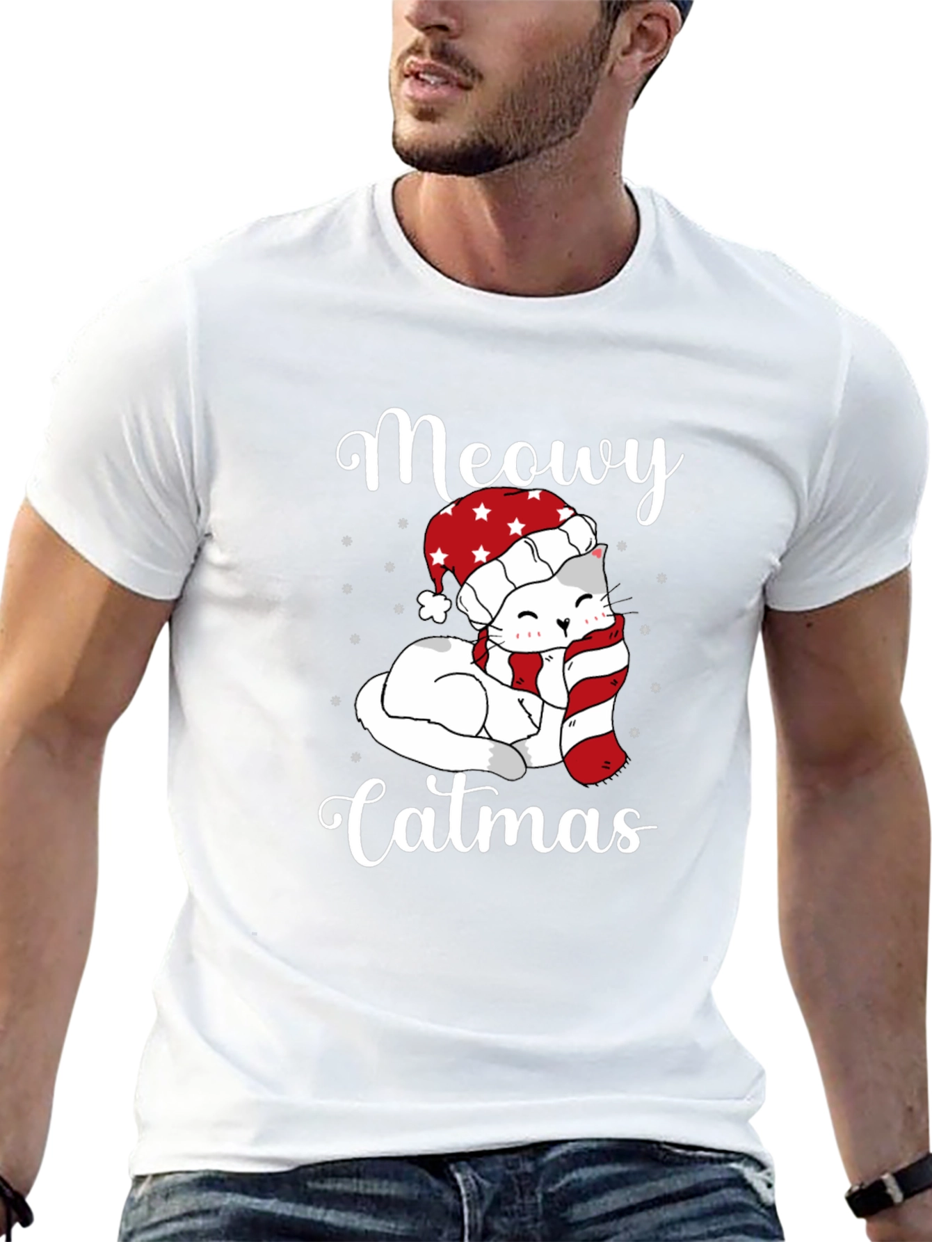 Meowy Catmas T-Shirt - Holiday Cheer