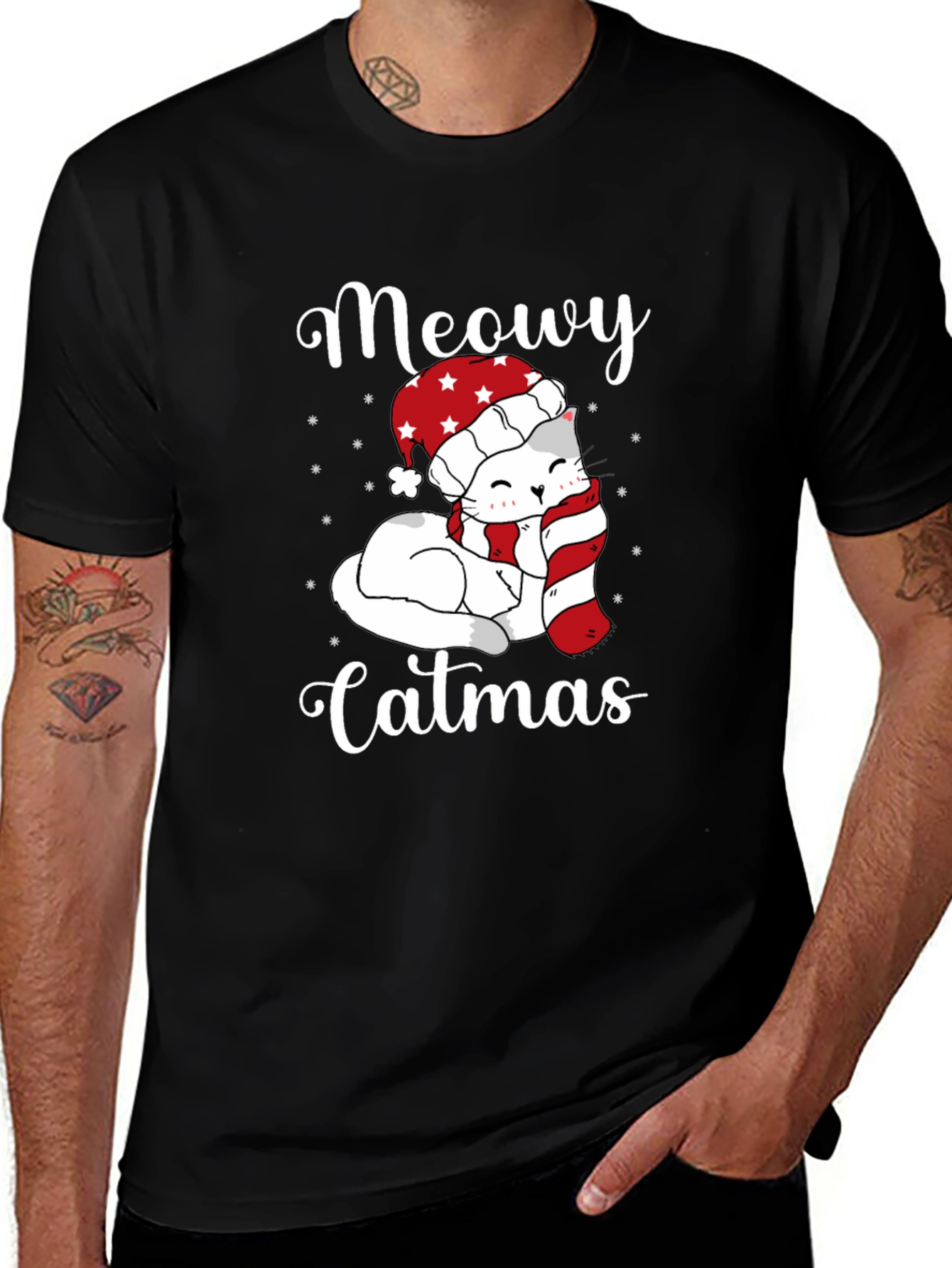 Meowy Catmas T-Shirt - Holiday Cheer
