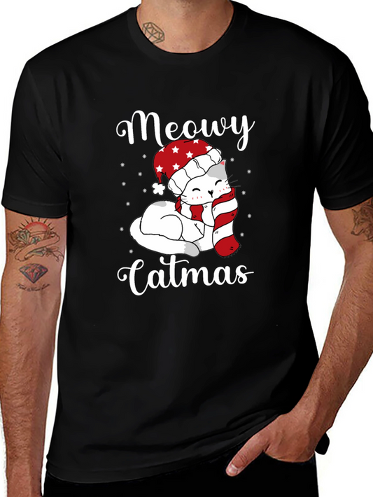Meowy Catmas T-Shirt - Holiday Cheer
