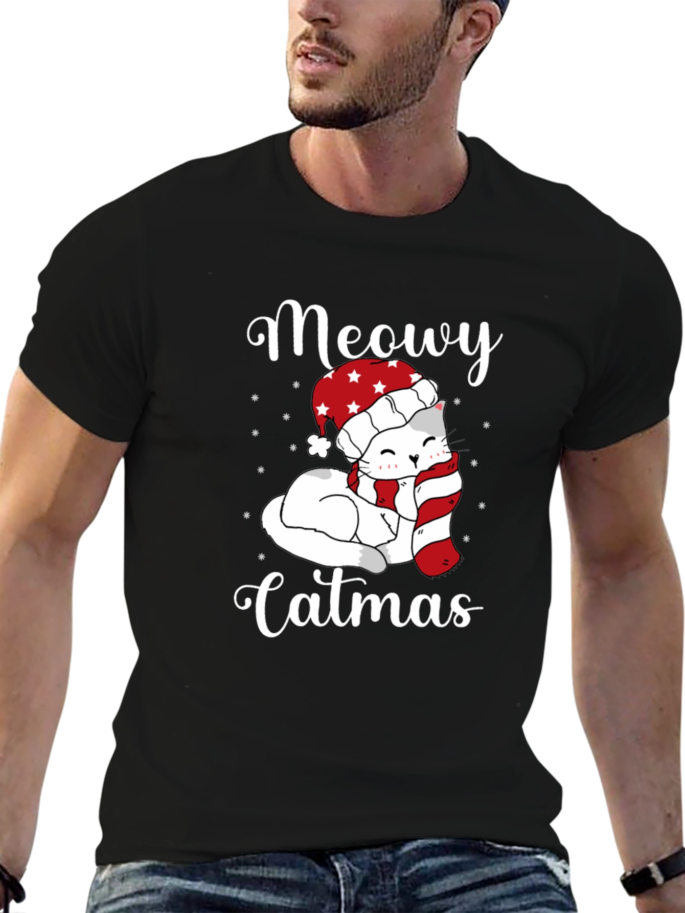 Meowy Catmas T-Shirt - Holiday Cheer