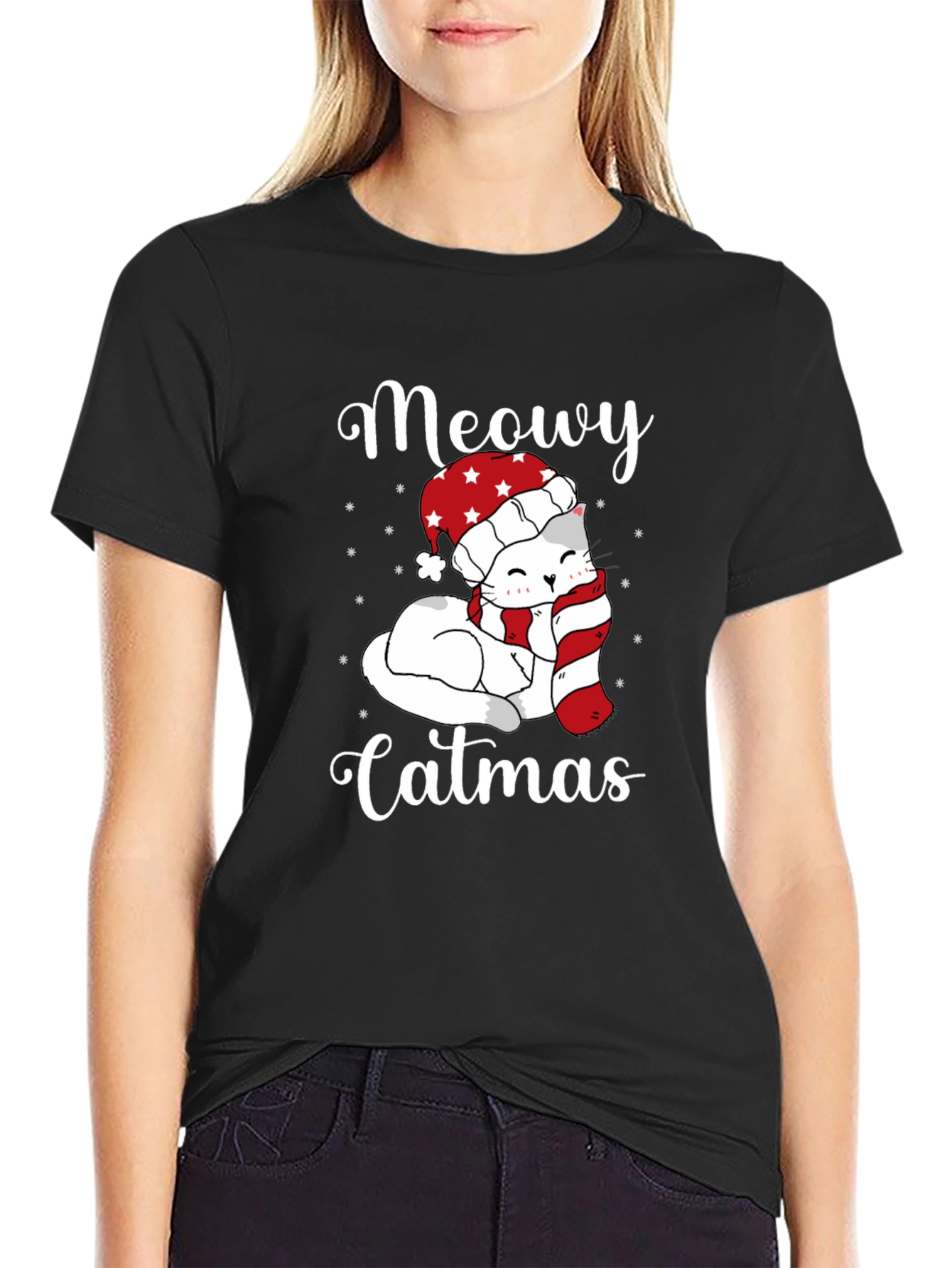 Meowy Catmas T-Shirt - Holiday Cheer