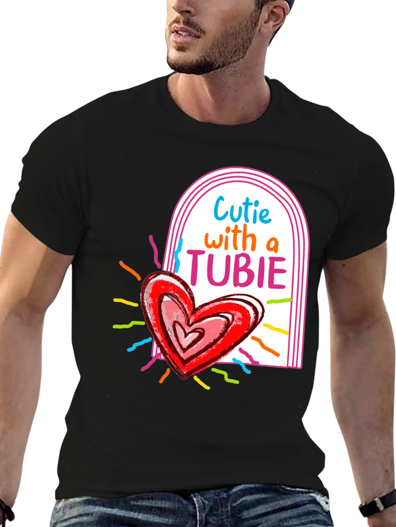 Cutie with a Tubie Heart Tee